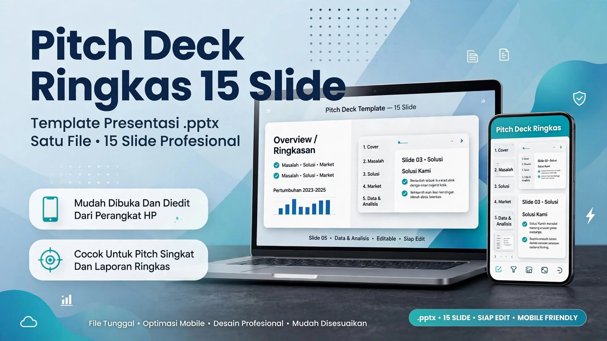 Pitch Deck Ringkas 15 Slide