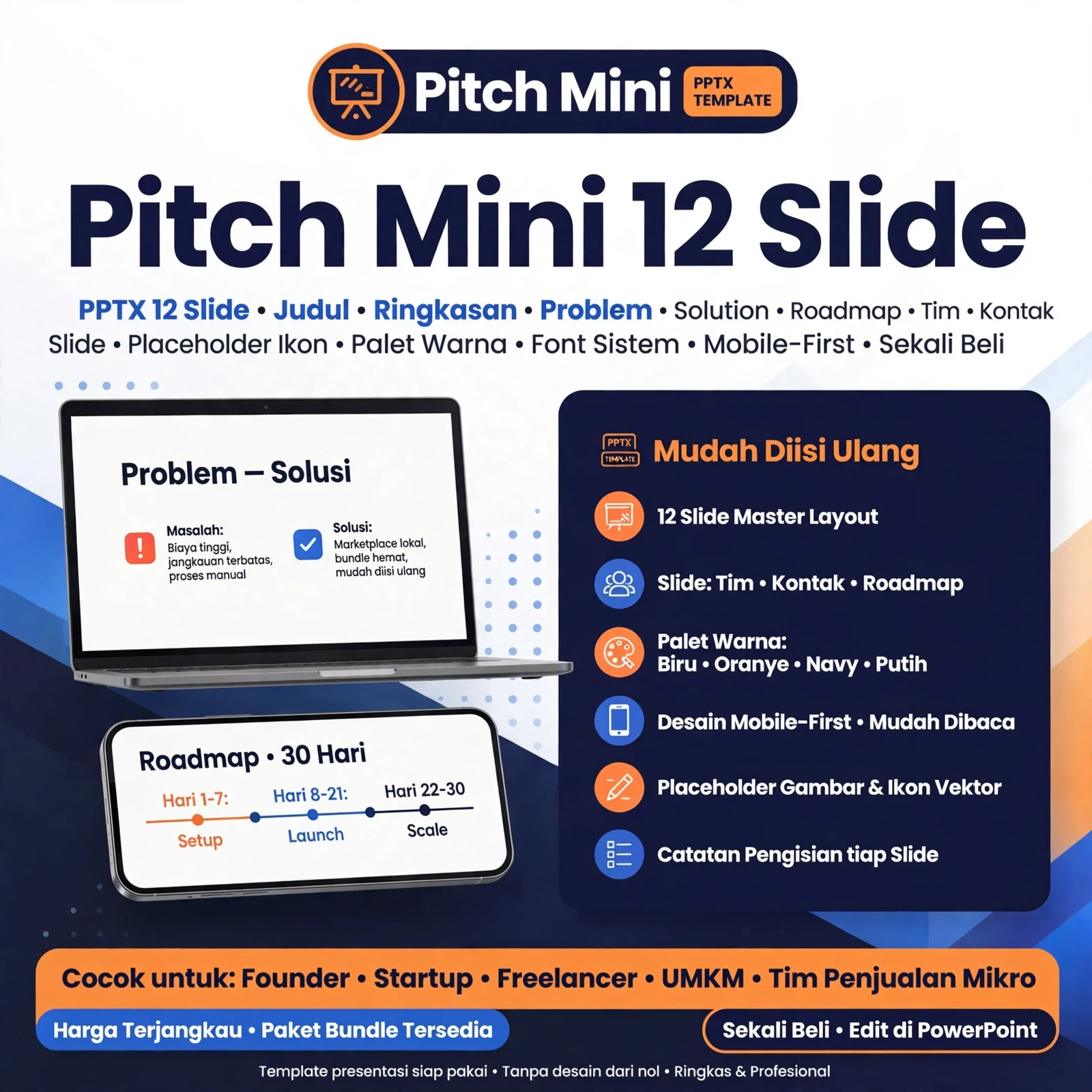 Pitch Mini 12 Slide (PPTX)