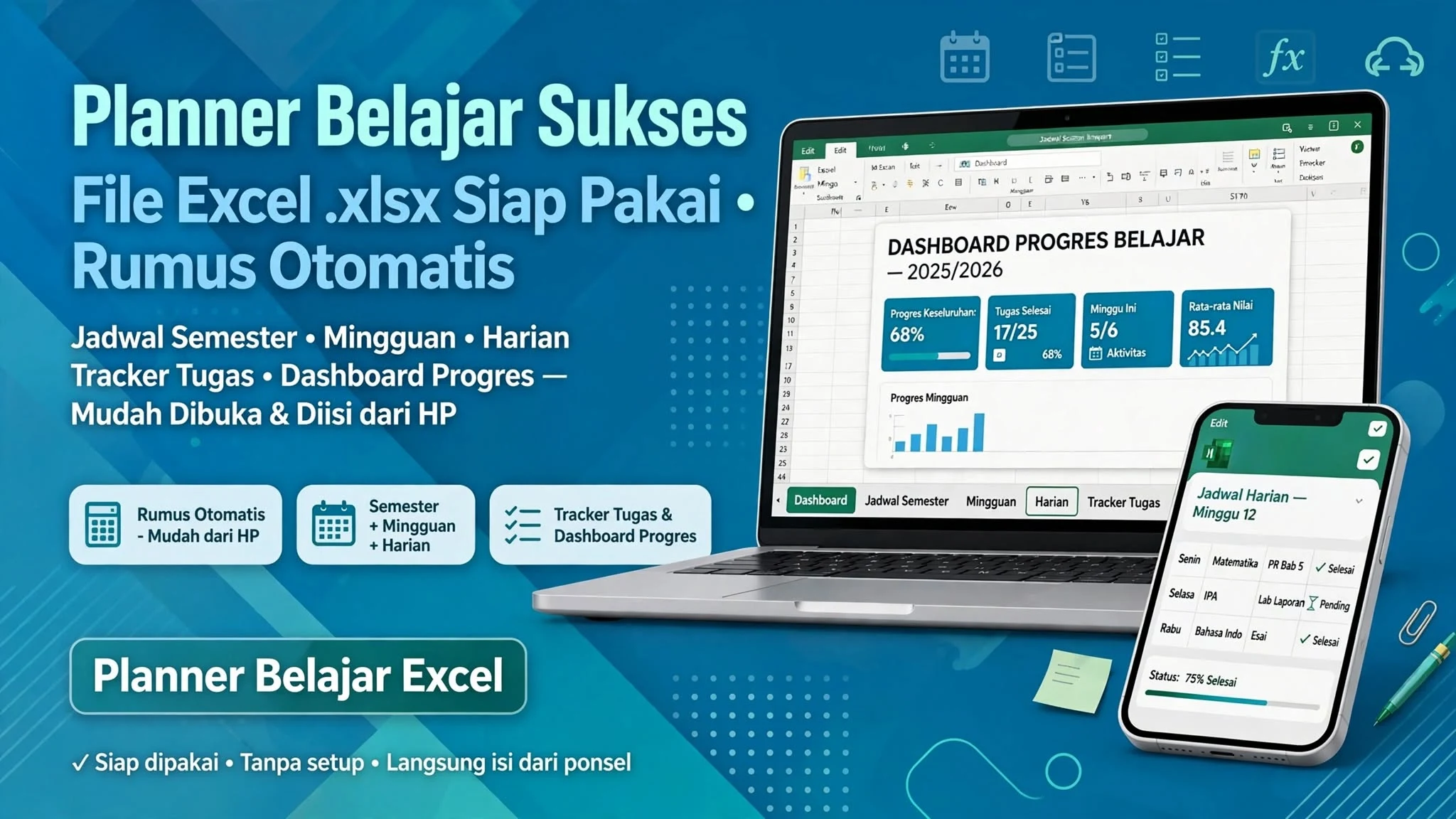 Planner Belajar Sukses