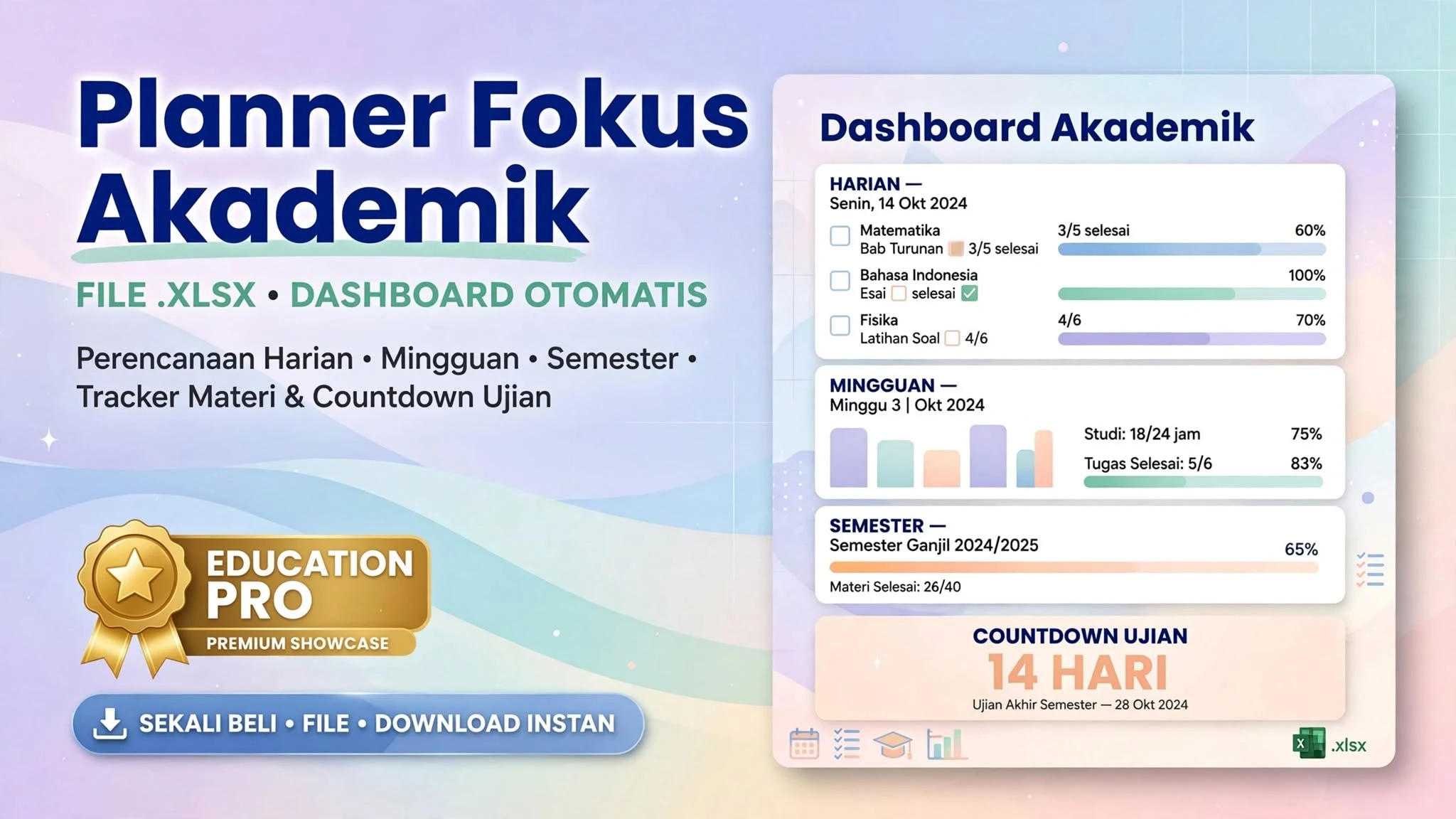 Planner Fokus Akademik (.xlsx)