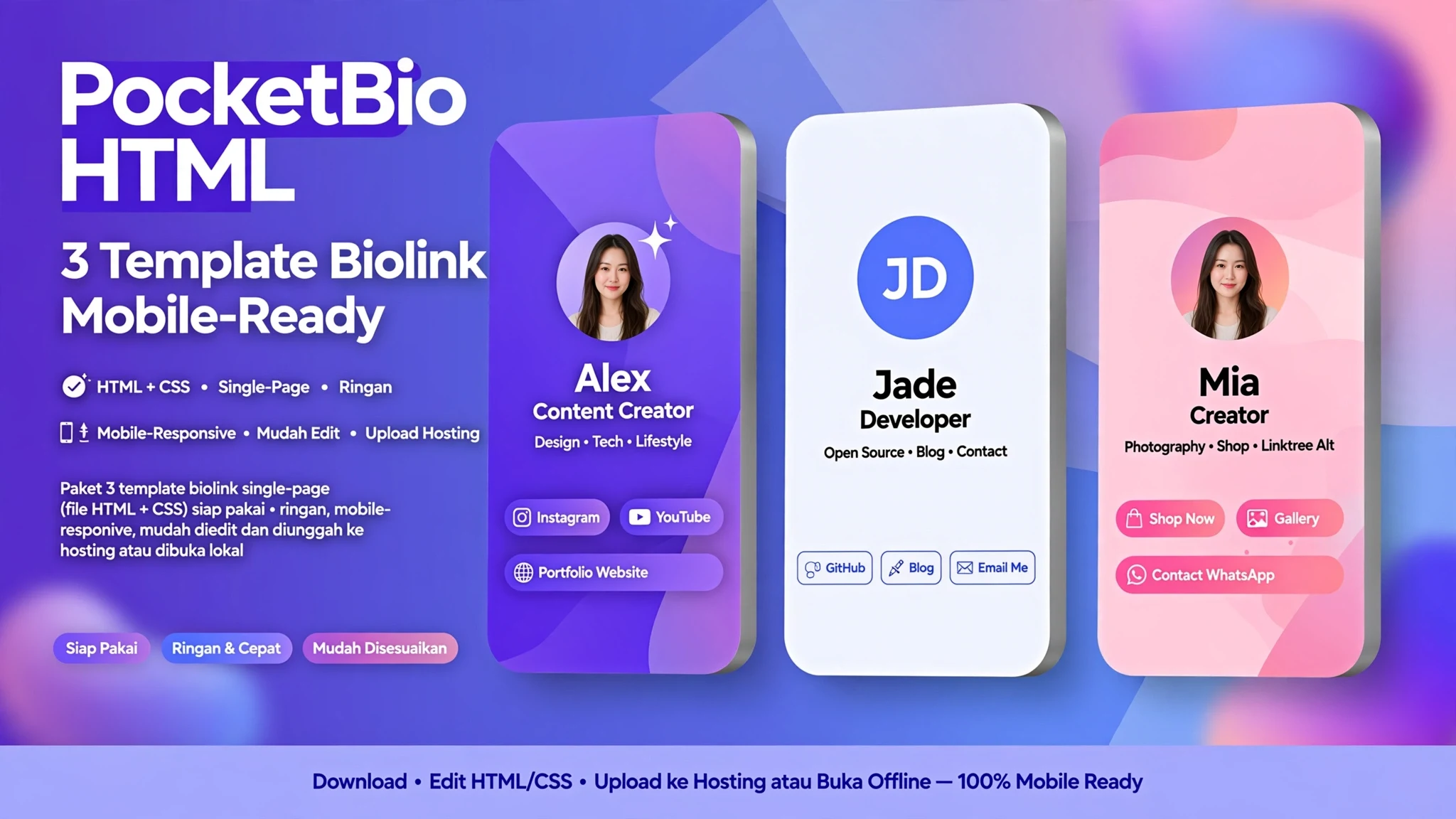 PocketBio HTML