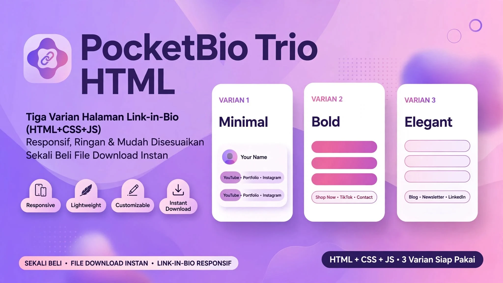 PocketBio Trio HTML
