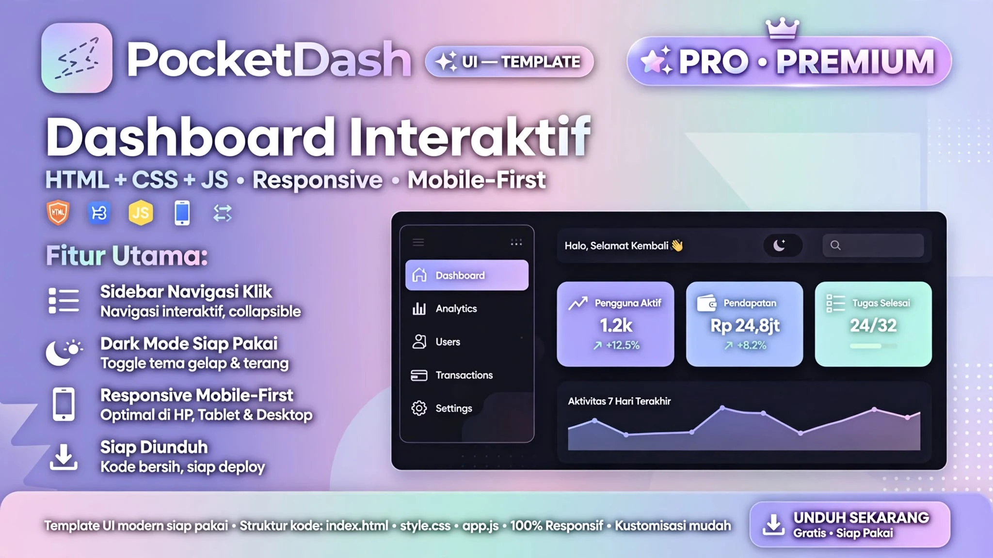PocketDash UI