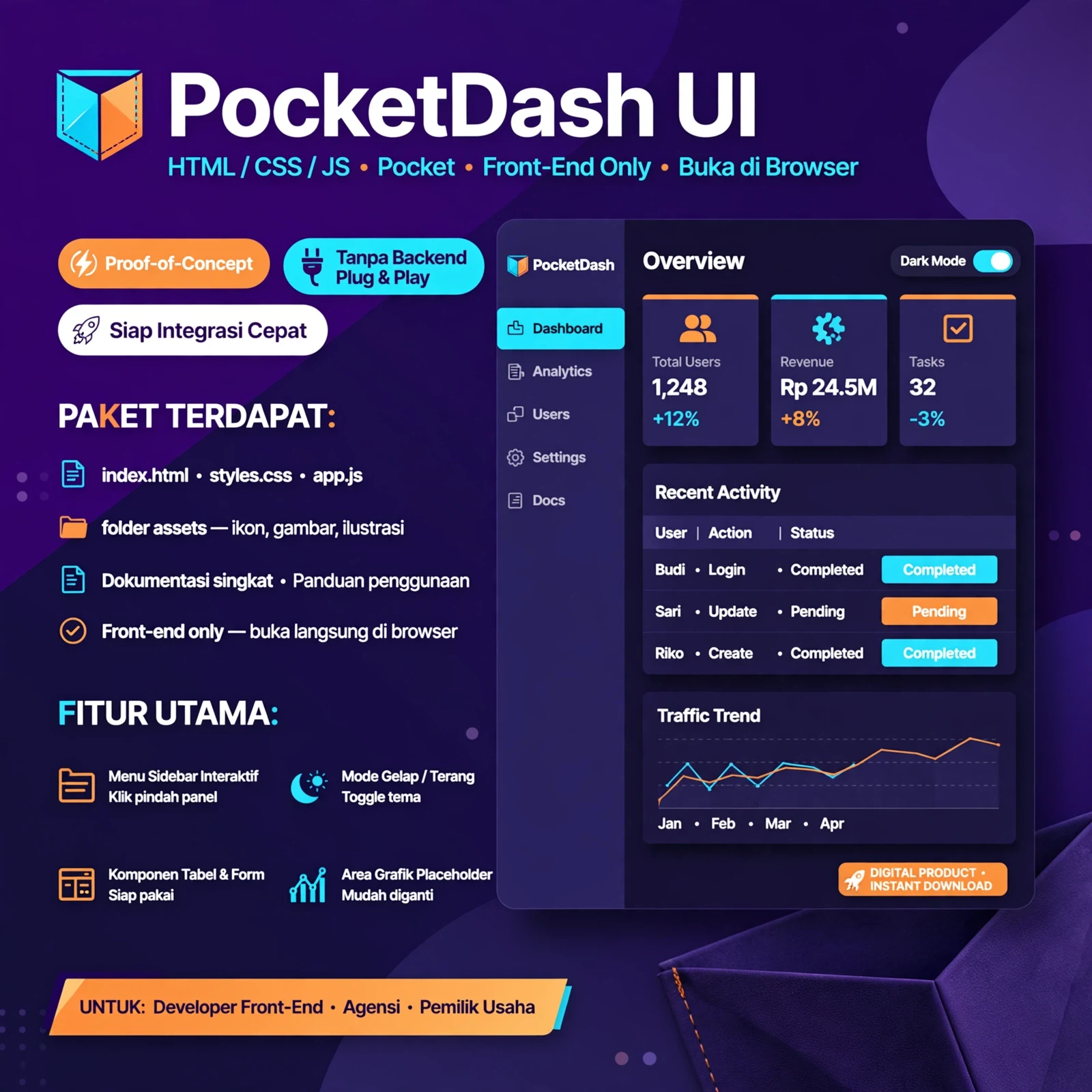 PocketDash UI
