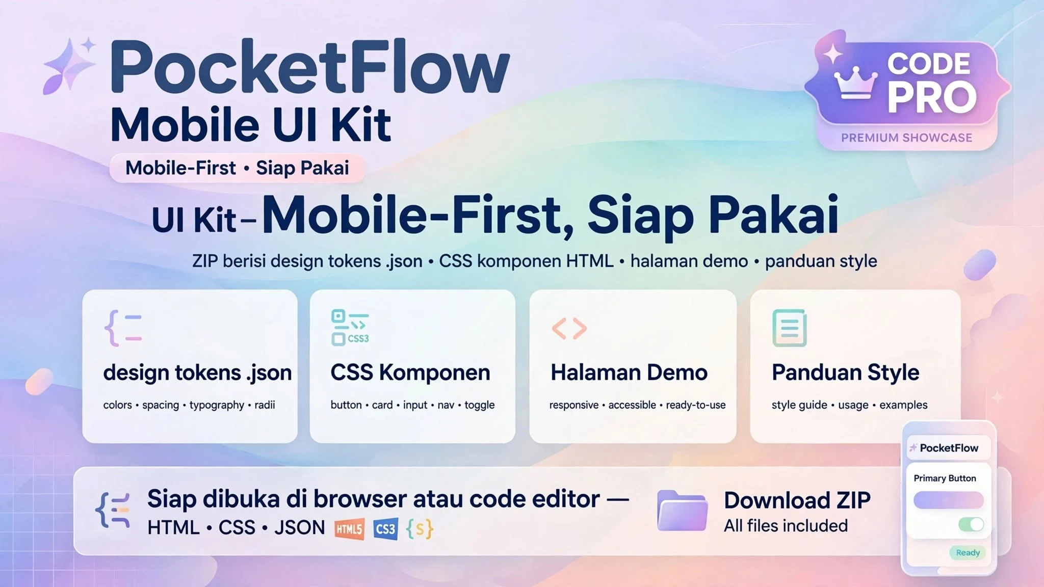 PocketFlow Mobile UI Kit