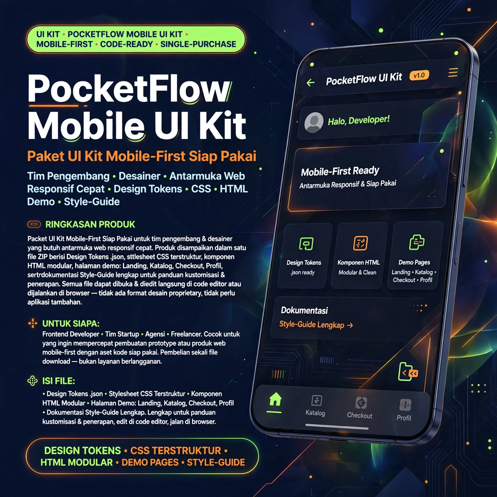 PocketFlow Mobile UI Kit