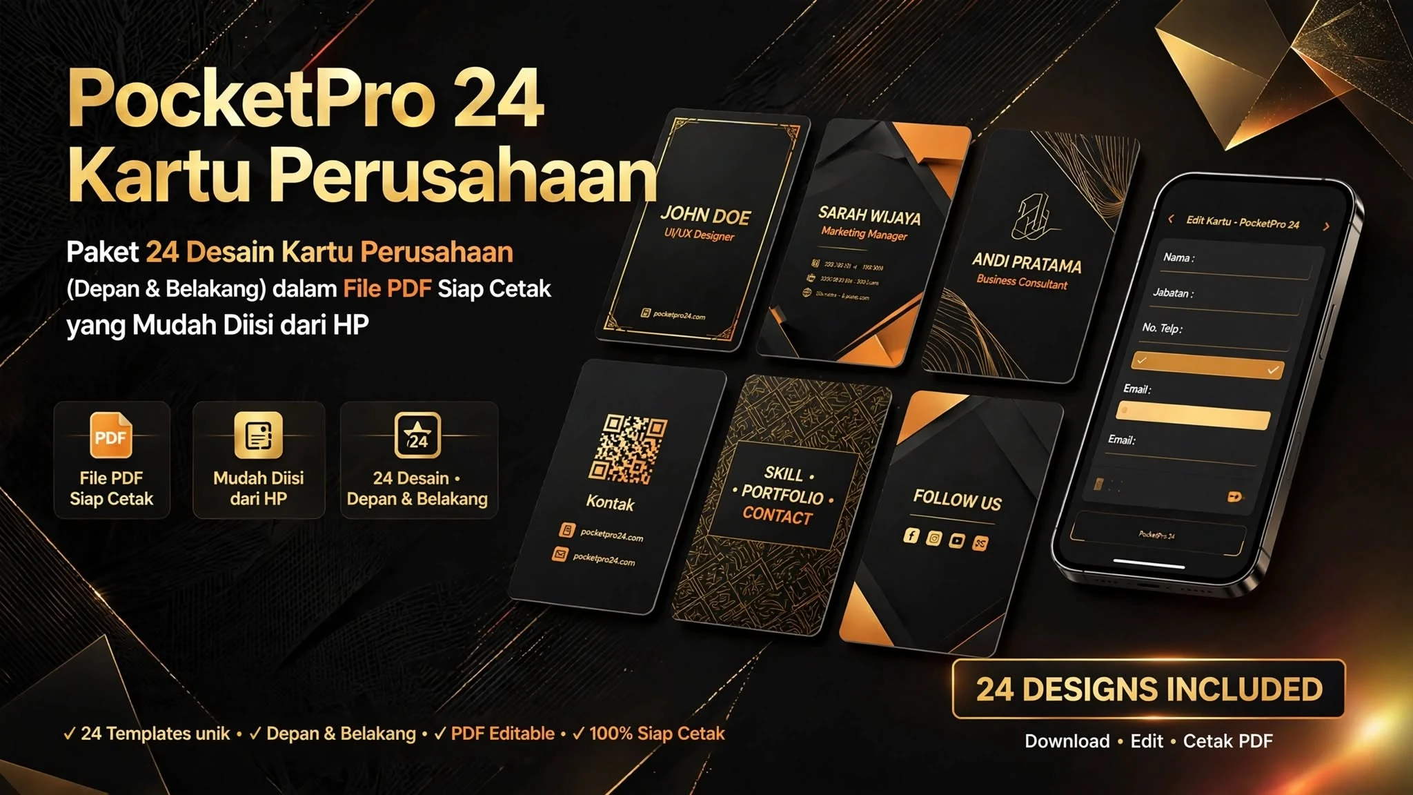 PocketPro 24 Kartu Perusahaan