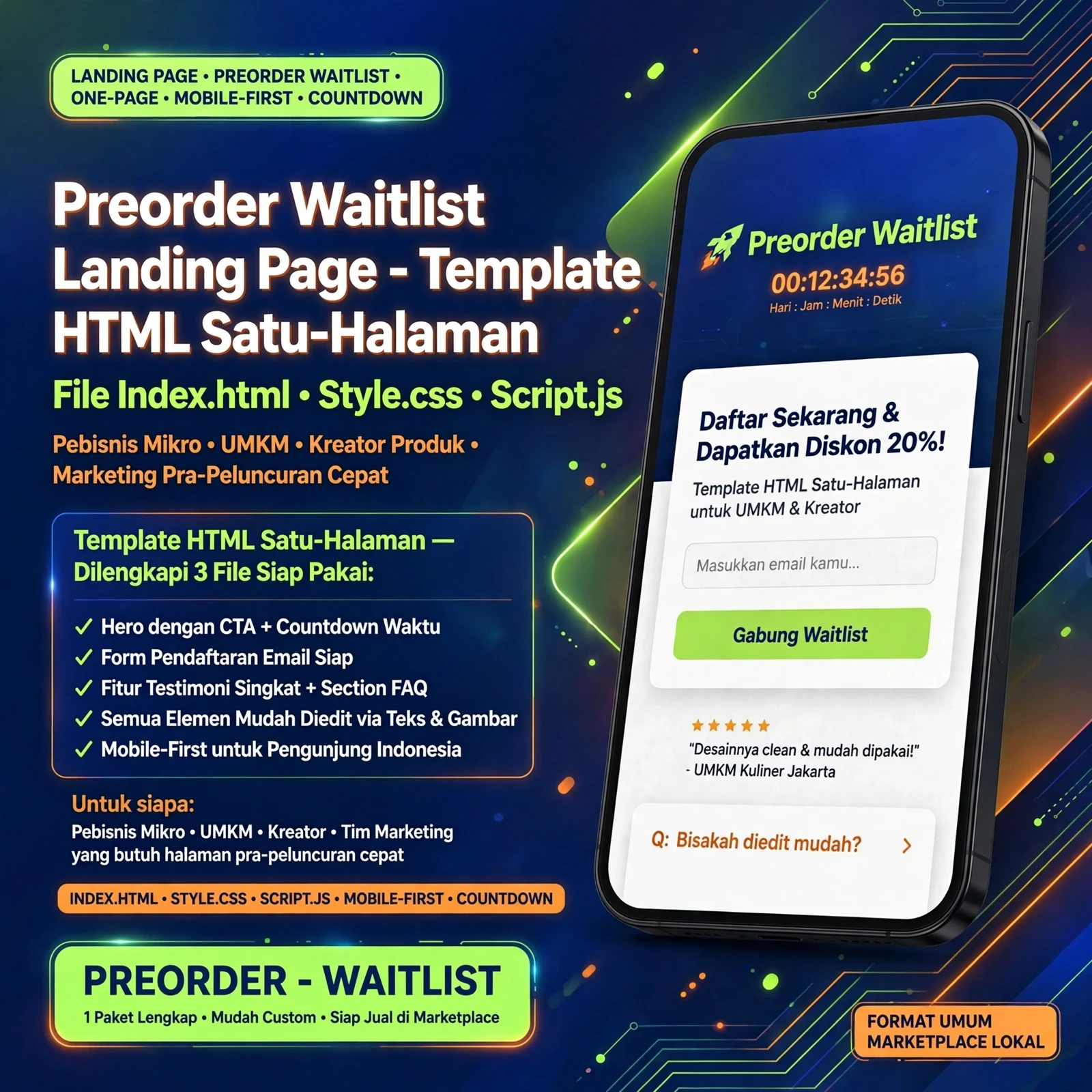 Preorder Waitlist Landing Page