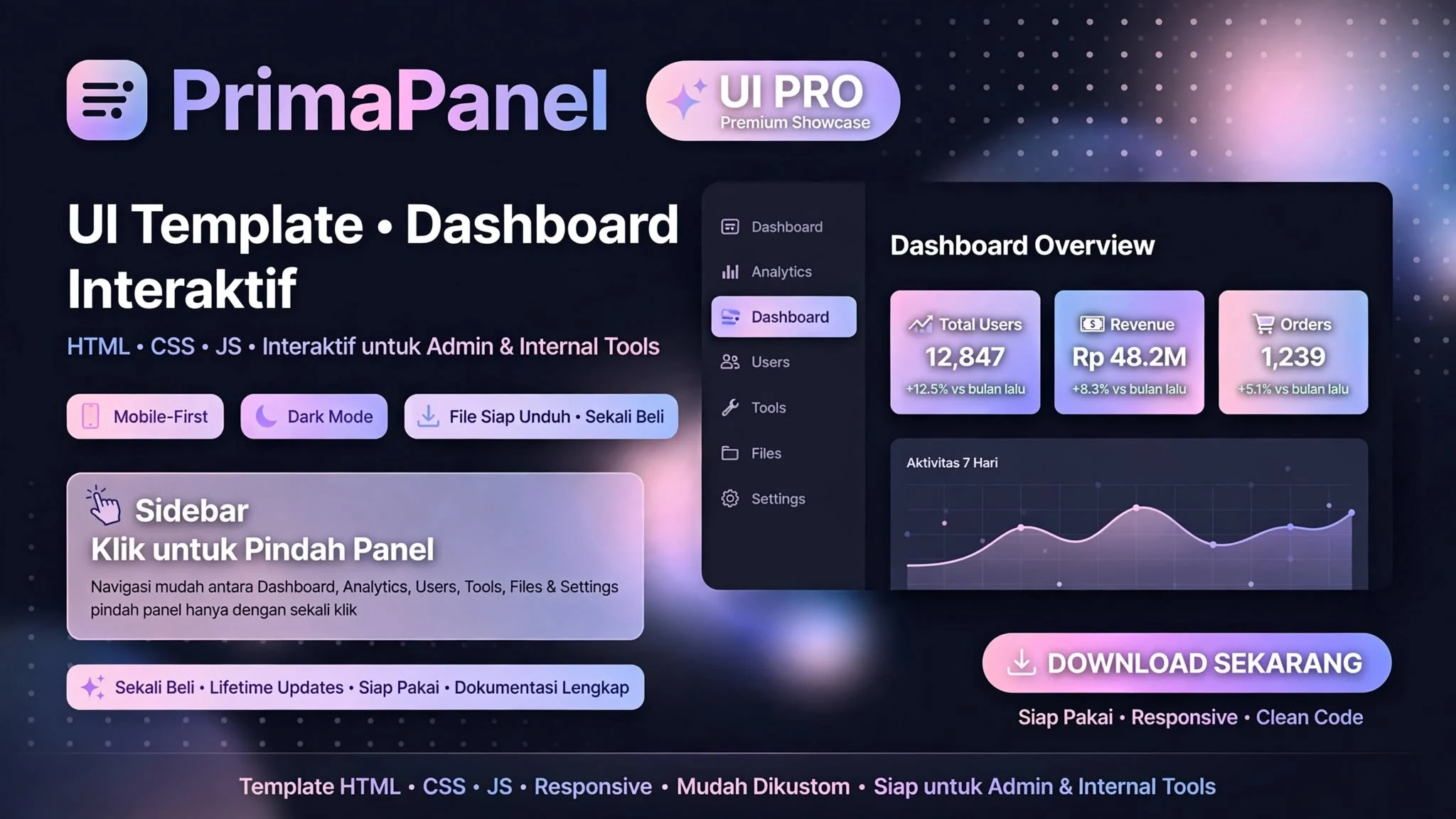 PrimaPanel UI