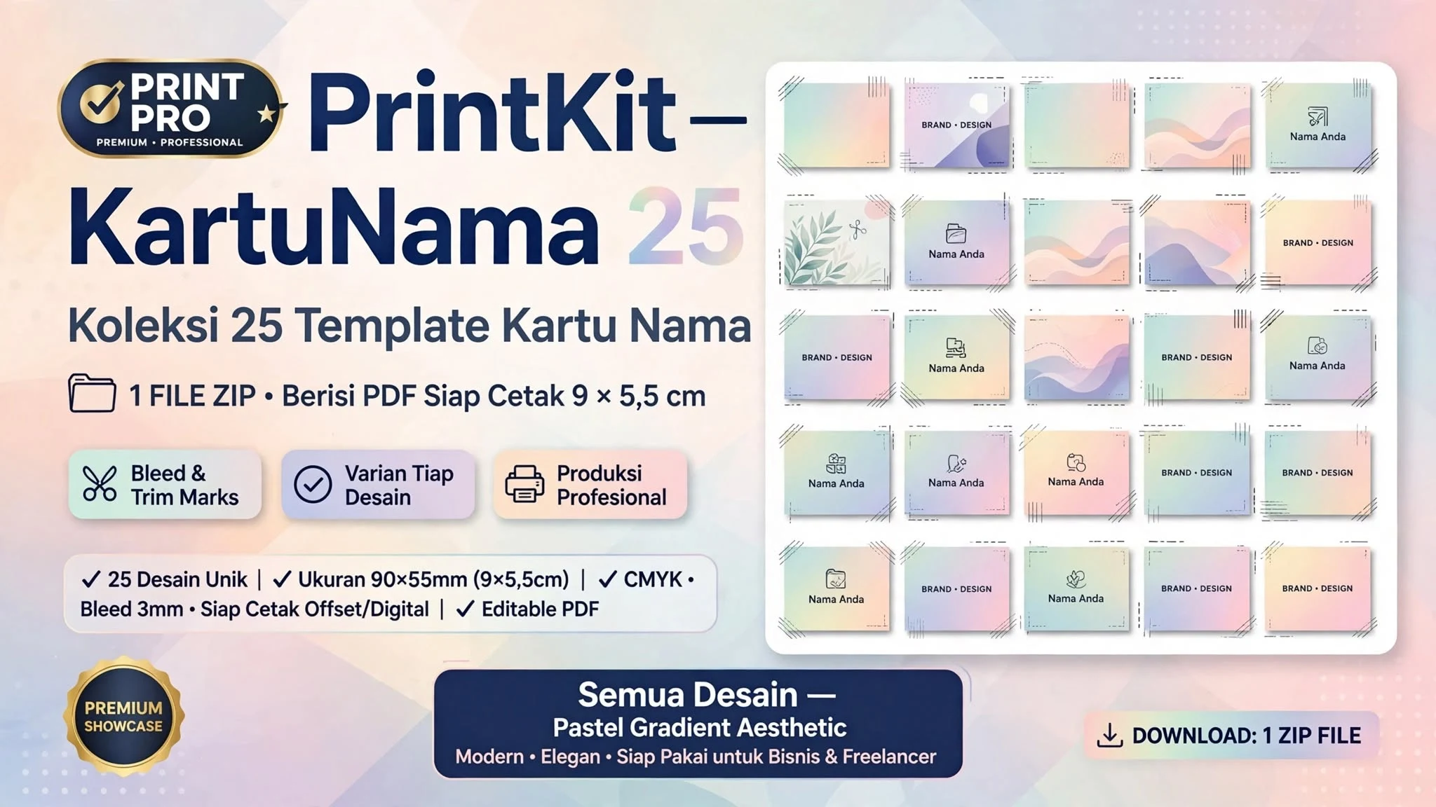 PrintKit KartuNama 25