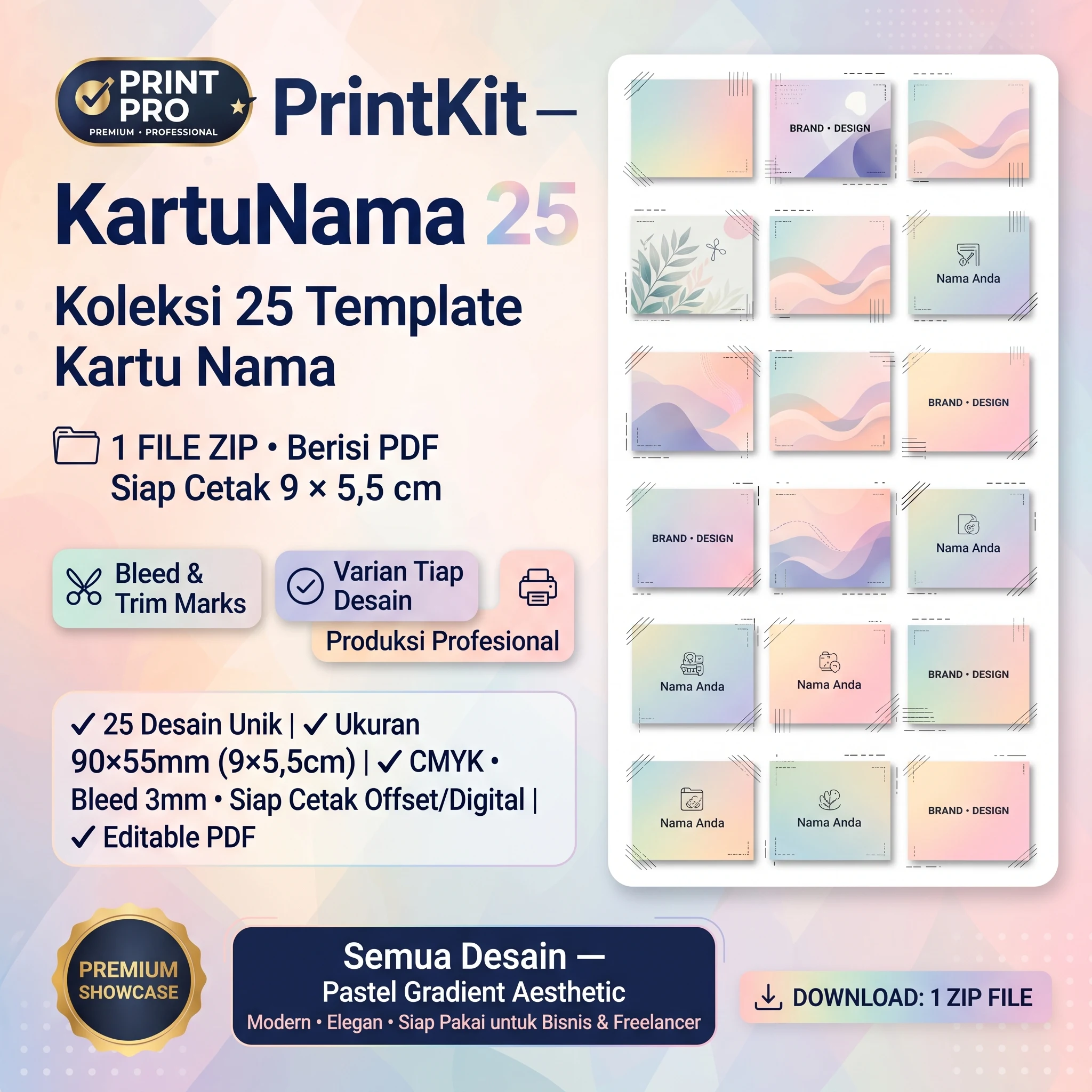 PrintKit KartuNama 25