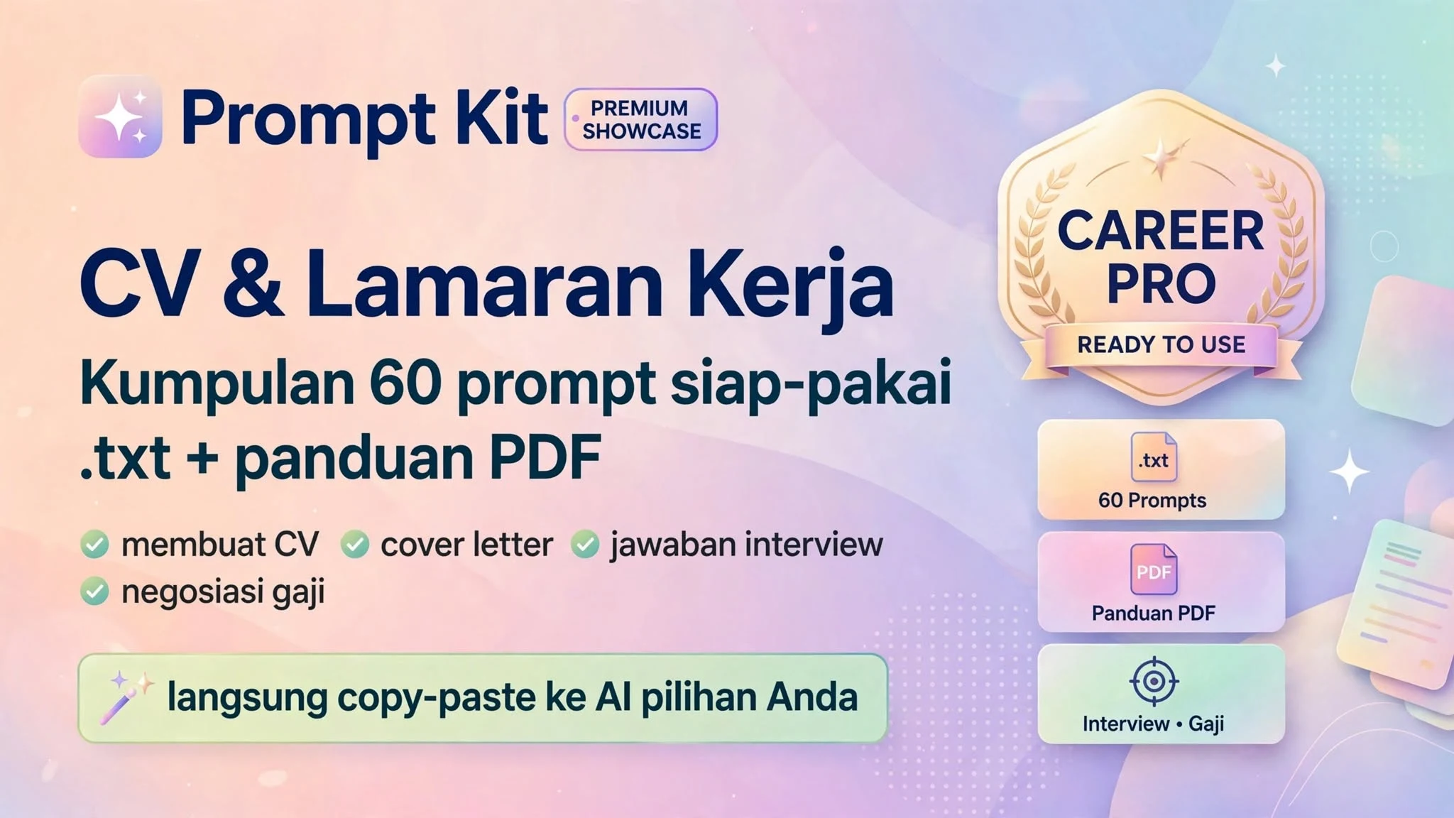 Prompt Kit CV & Lamaran Kerja