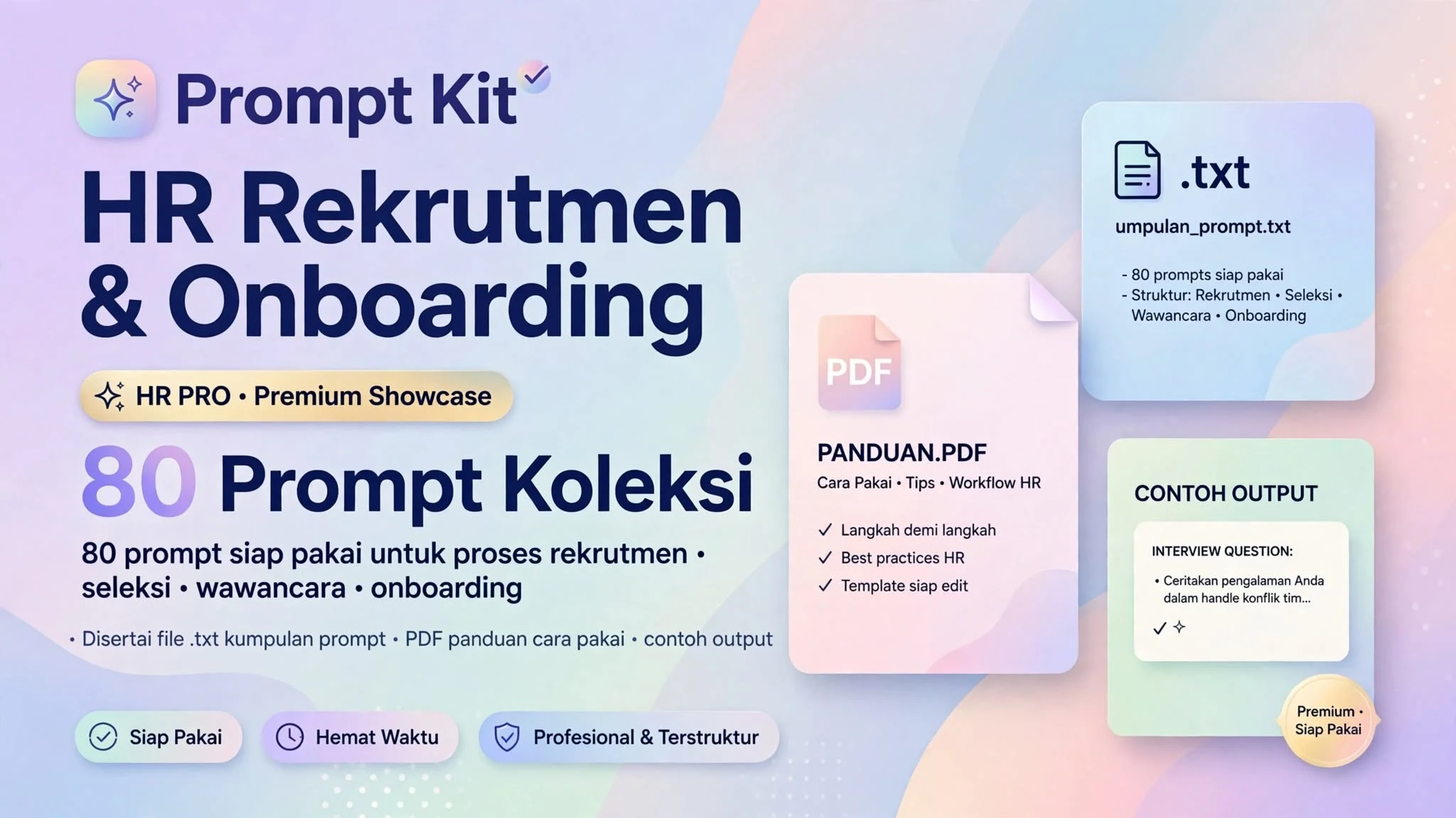 Prompt Kit HR Rekrutmen & Onboarding — 80 Prompt