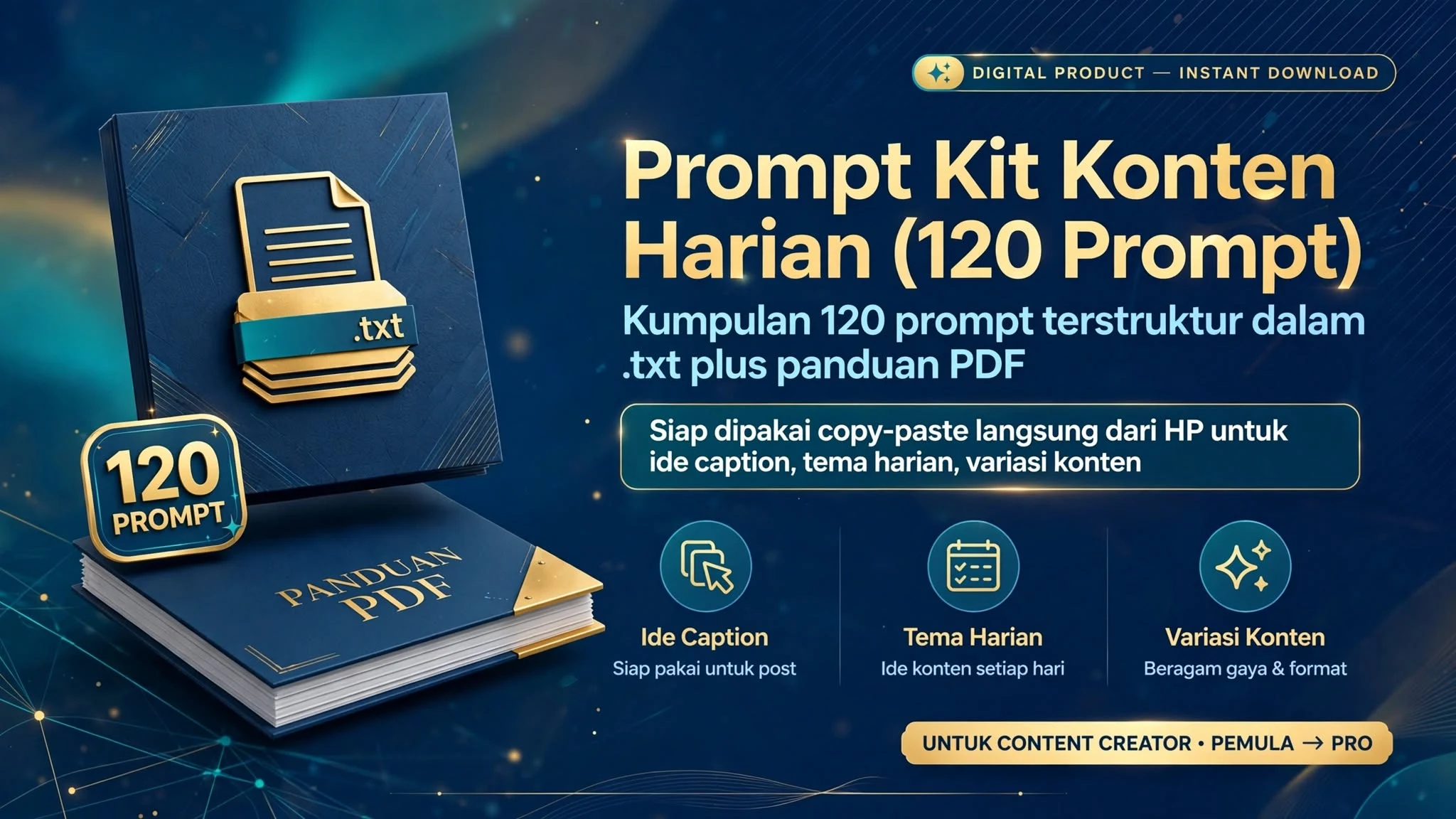Prompt Kit Konten Harian (120 Prompt)