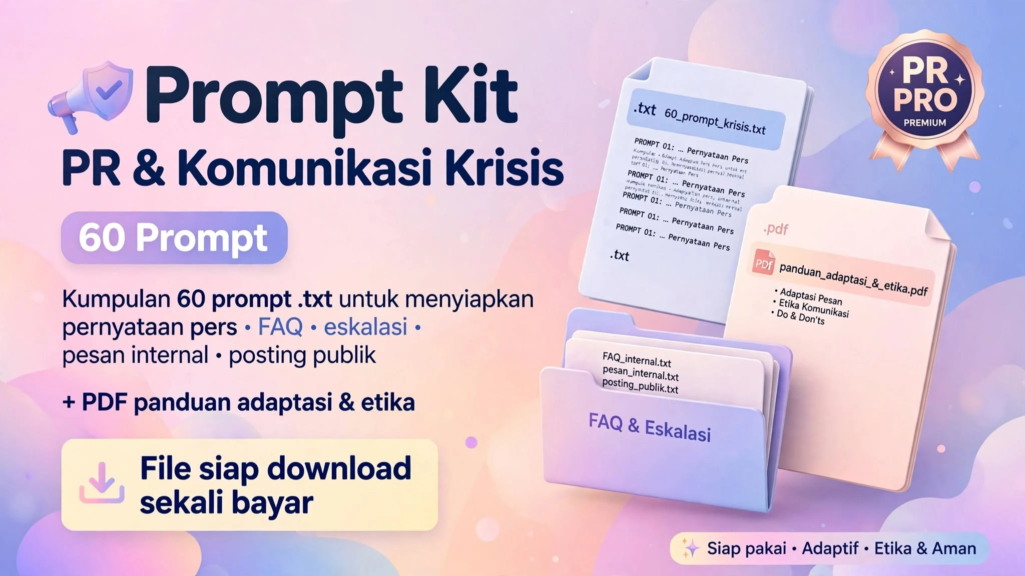 Prompt Kit PR & Komunikasi Krisis (60 Prompt)