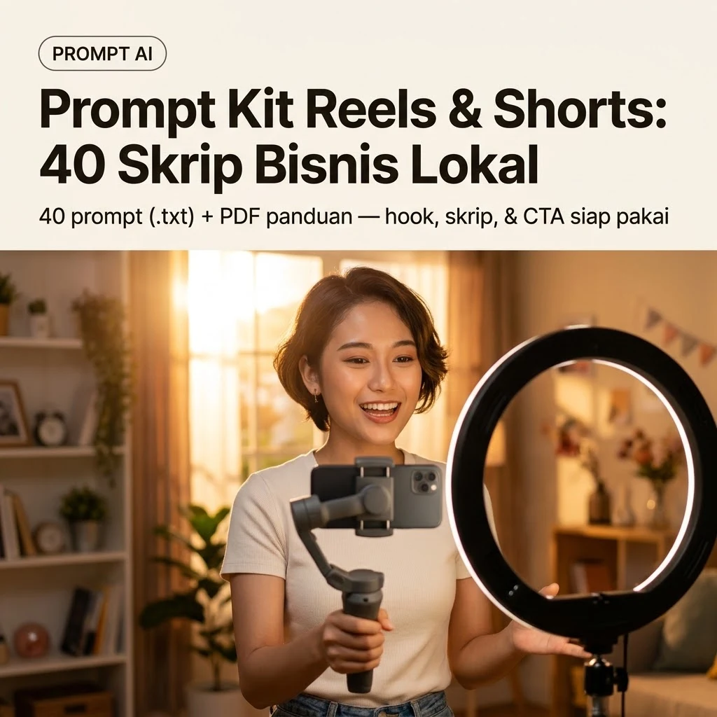 Prompt Kit Reels & Shorts: 40 Skrip Bisnis Lokal