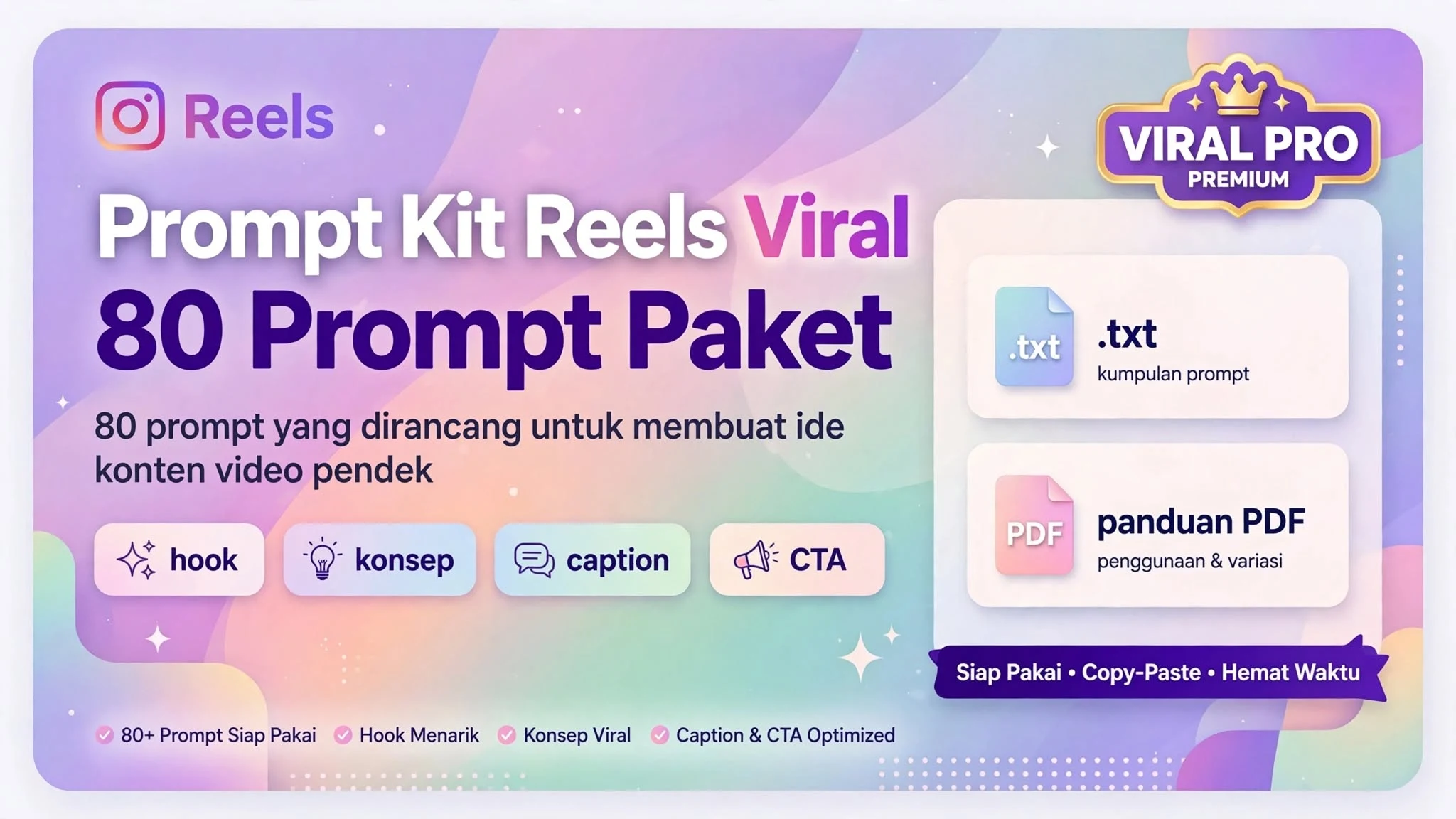 Prompt Kit Reels Viral (80 Prompt)