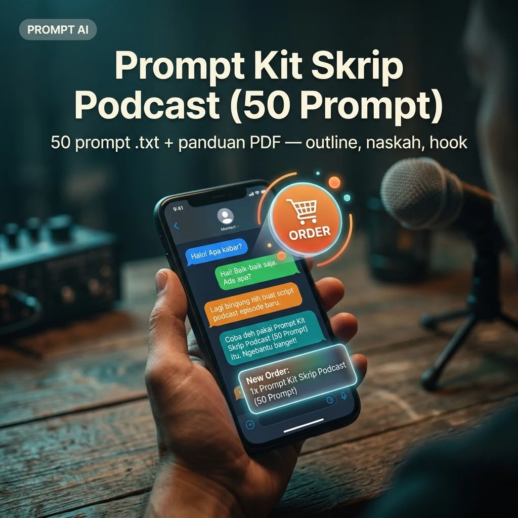 Prompt Kit Skrip Podcast (50 Prompt)