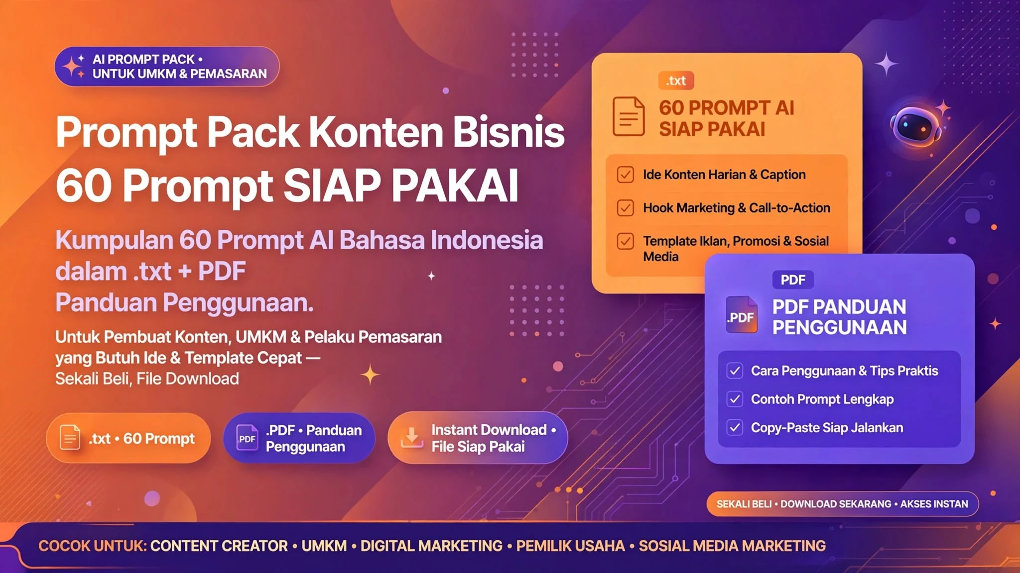 Prompt Pack Konten Bisnis — 60 Prompt SIAP PAKAI