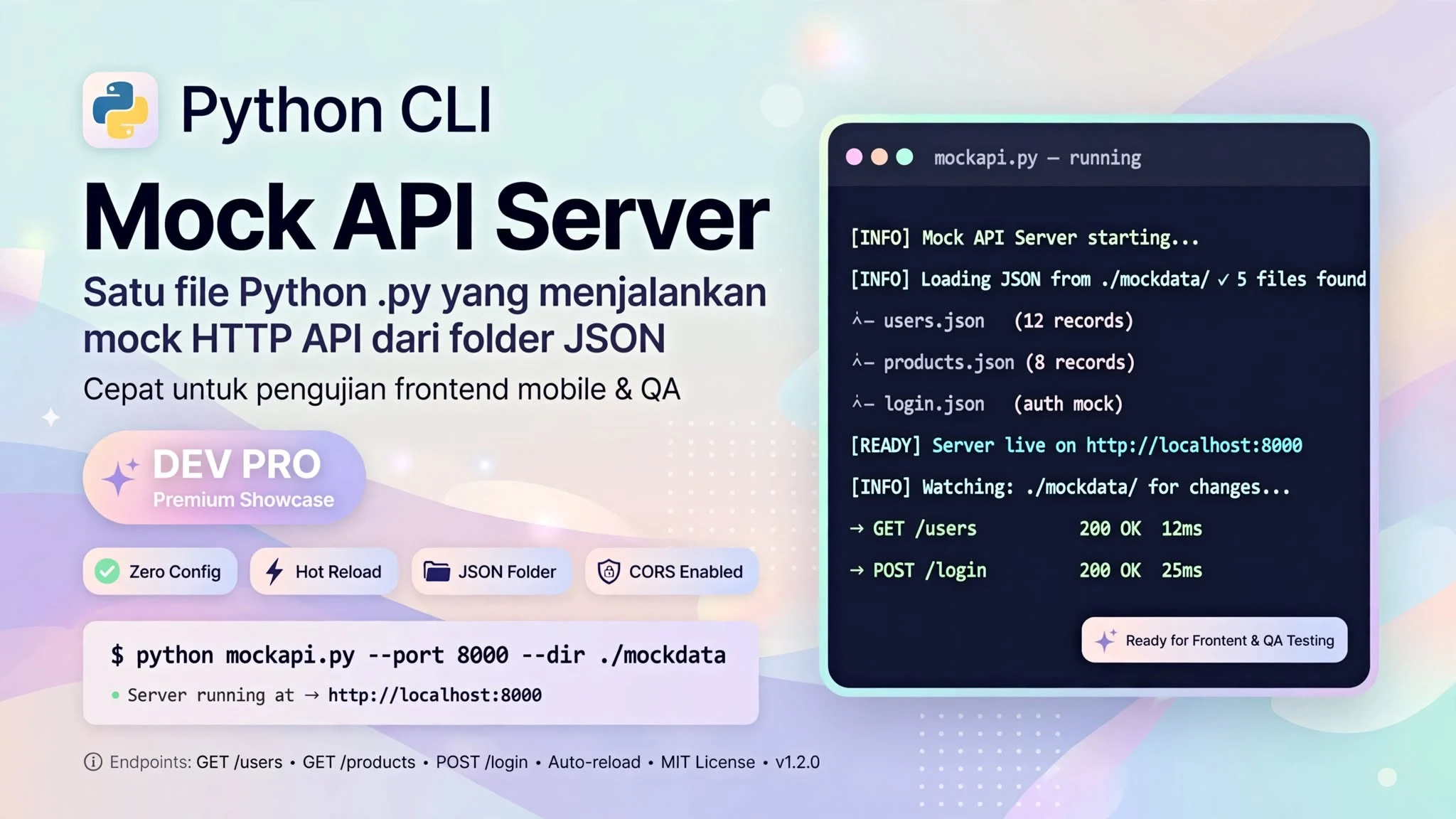 Python CLI Mock API Server