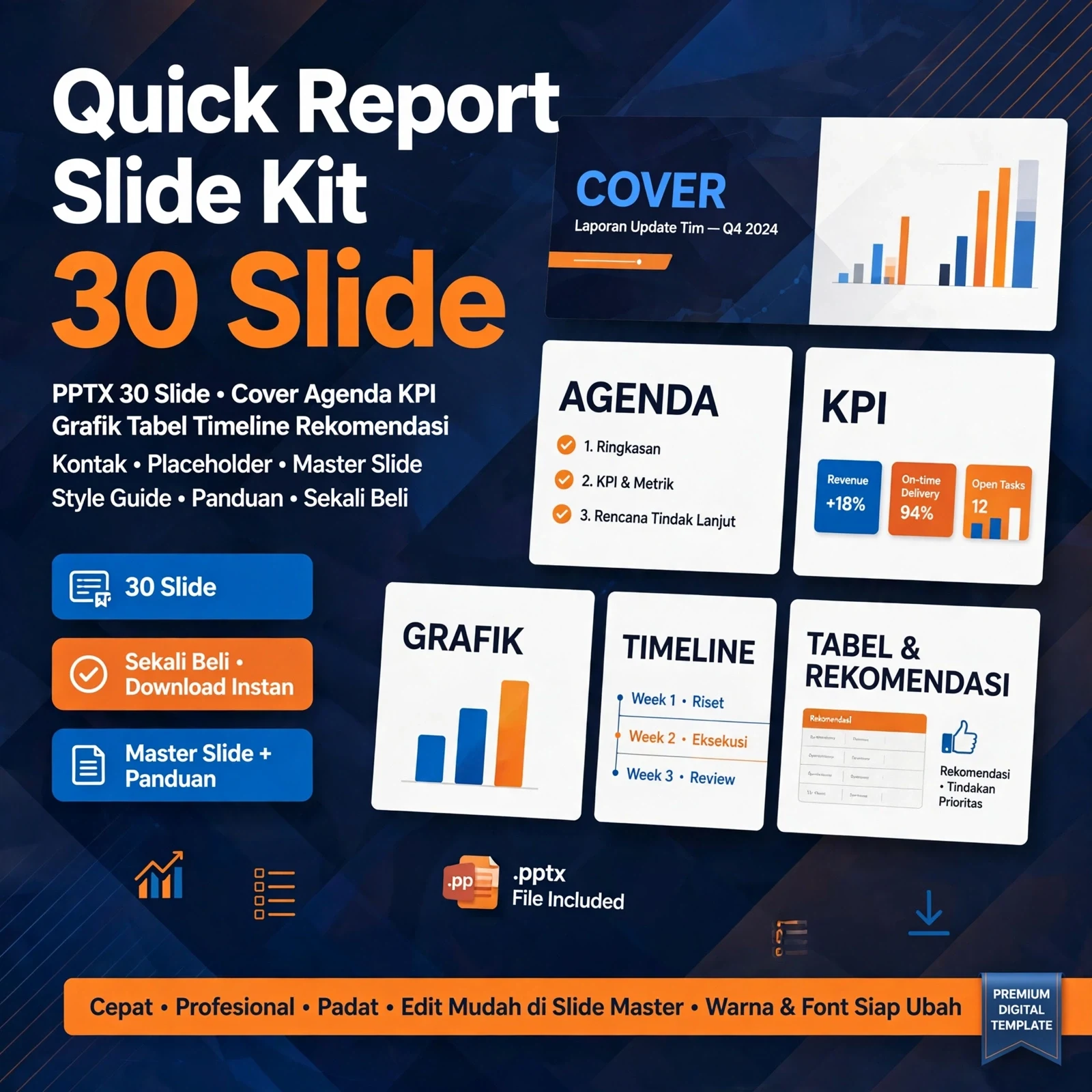 Quick Report Slide Kit PPTX