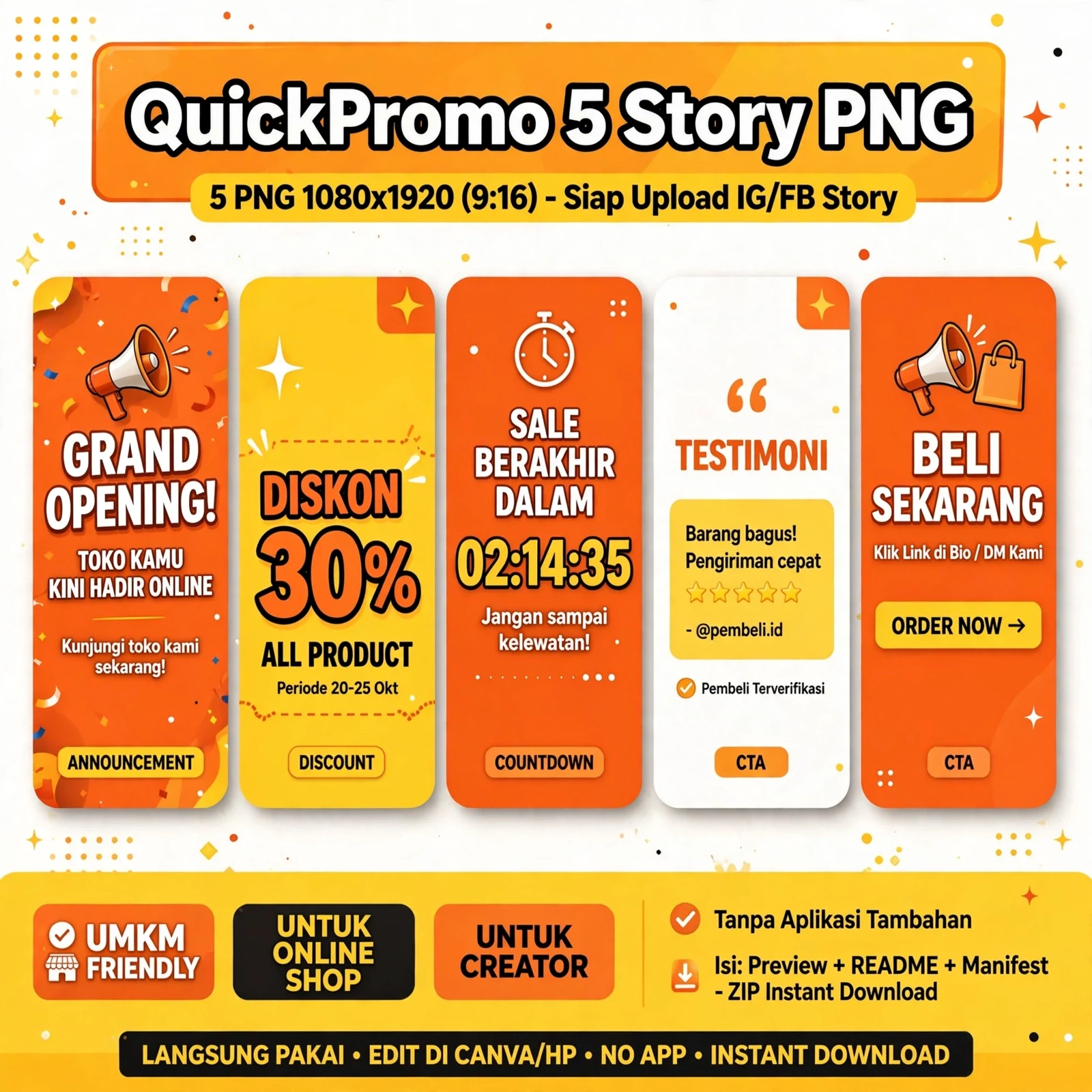 QuickPromo 5 Story PNG