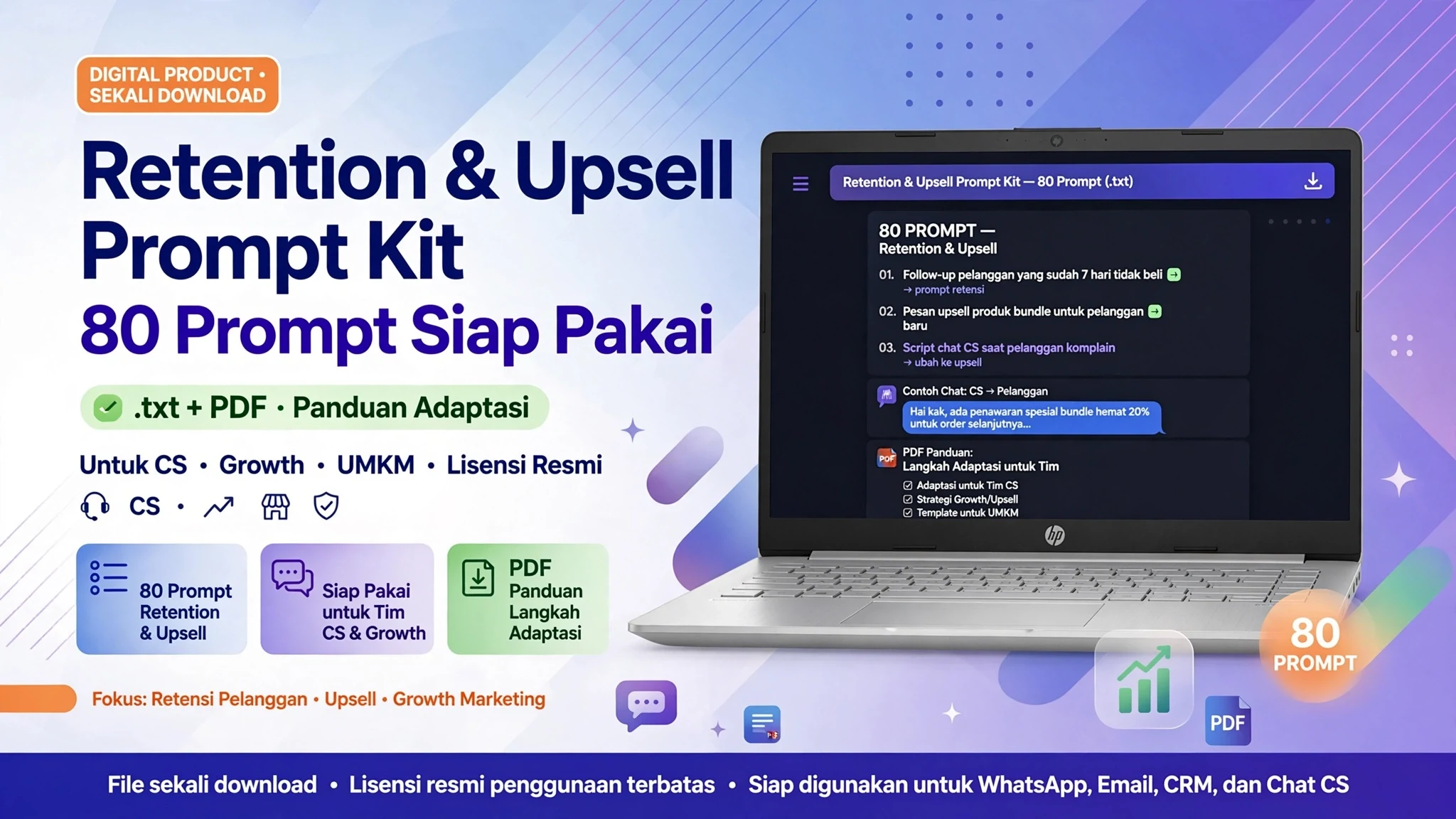 Retention & Upsell Prompt Kit (80 Prompt)