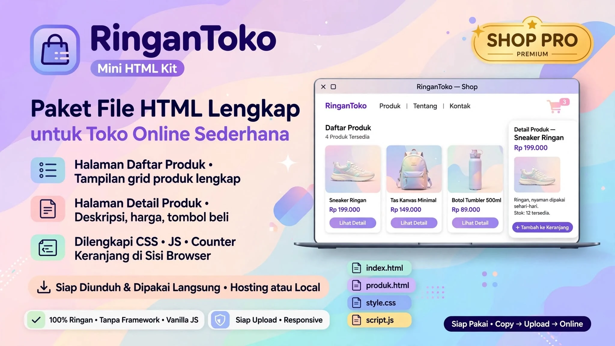 RinganToko Mini HTML Kit