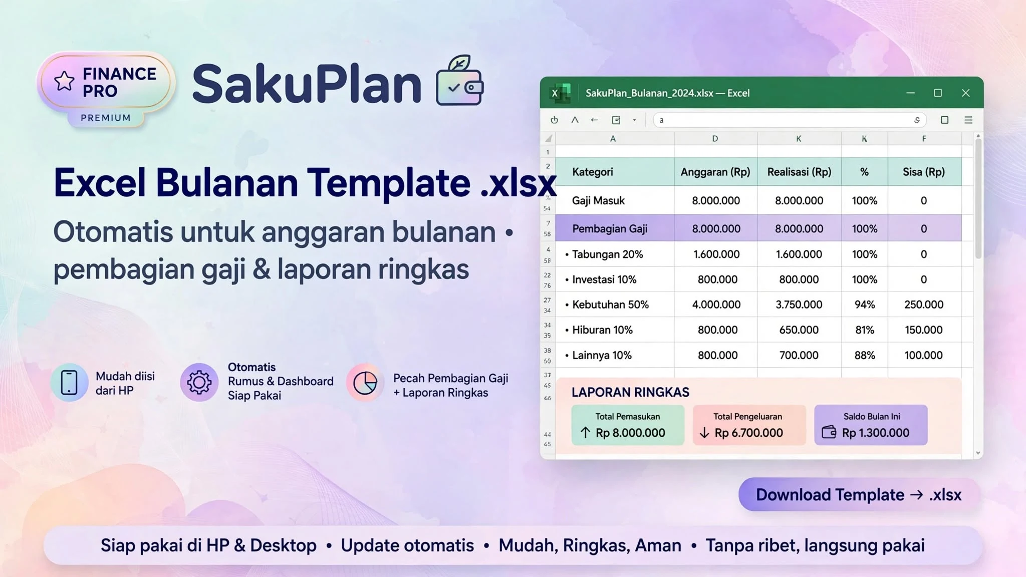 SakuPlan Excel Bulanan
