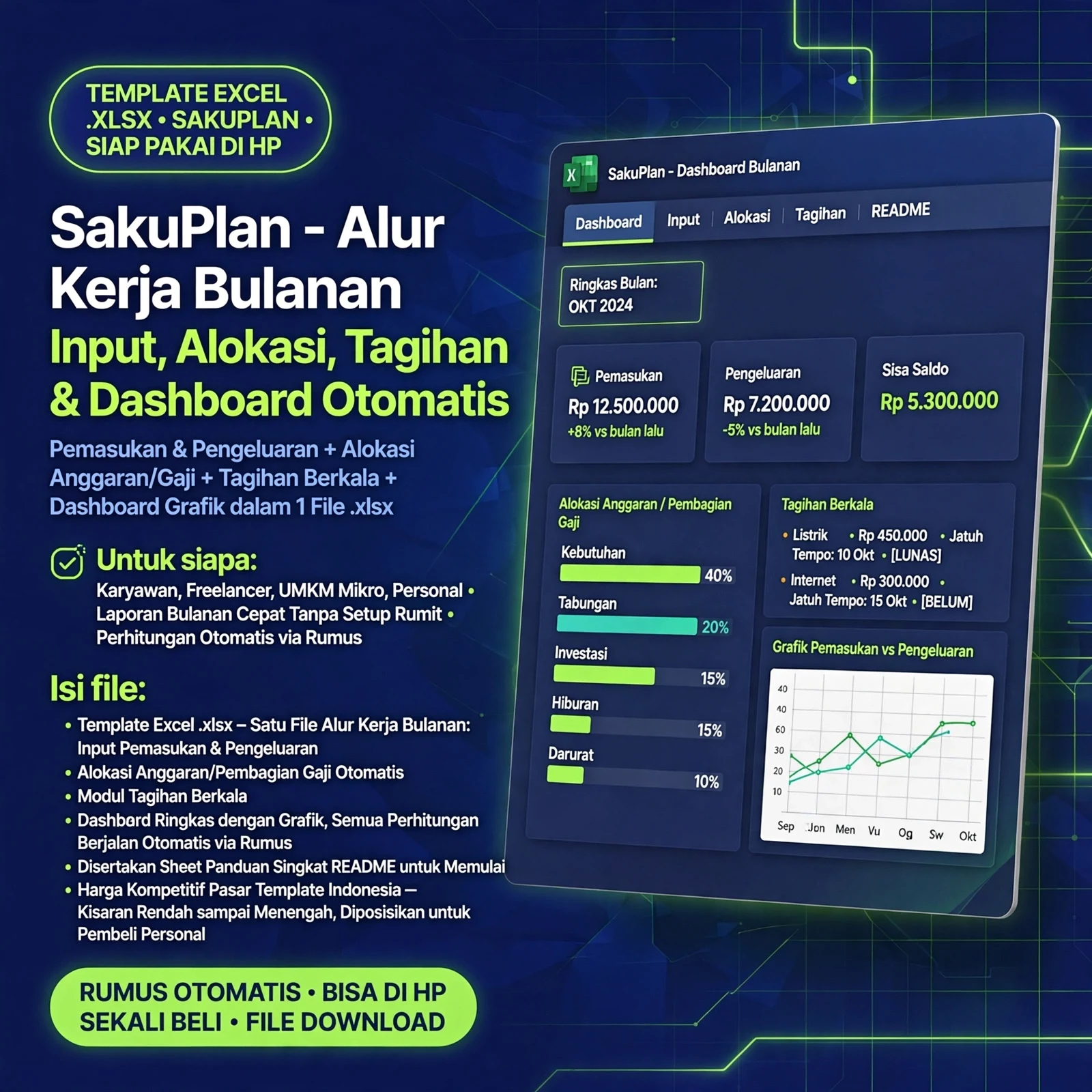 SakuPlan Excel Bulanan
