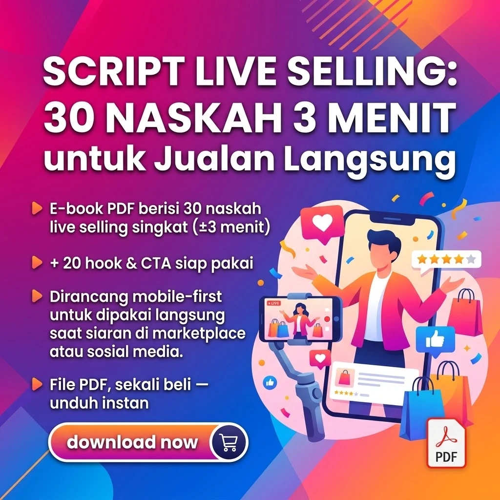 Script Live Selling: 30 Naskah 3 Menit untuk Jualan Langsung