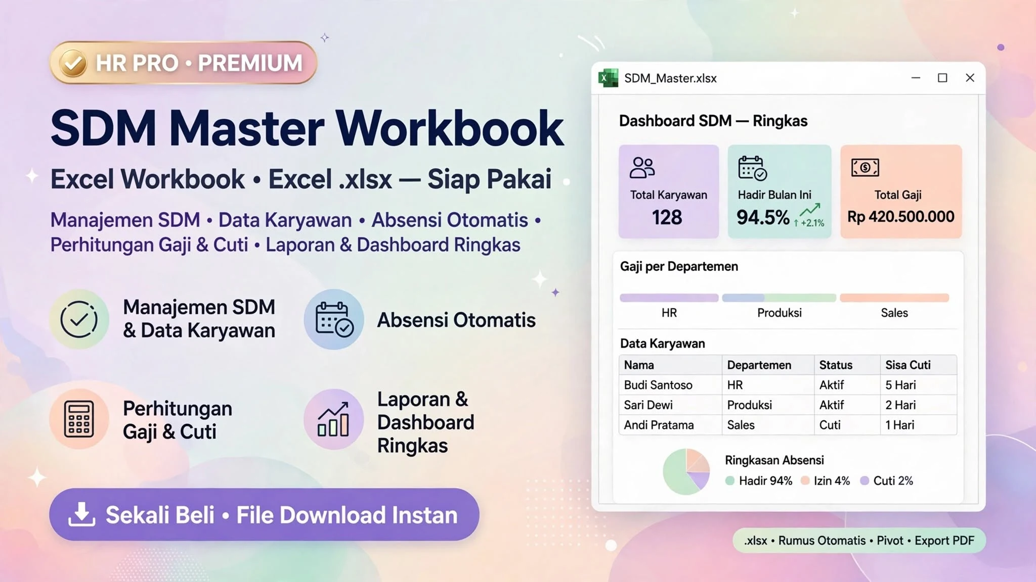 SDM Master Workbook (Excel)