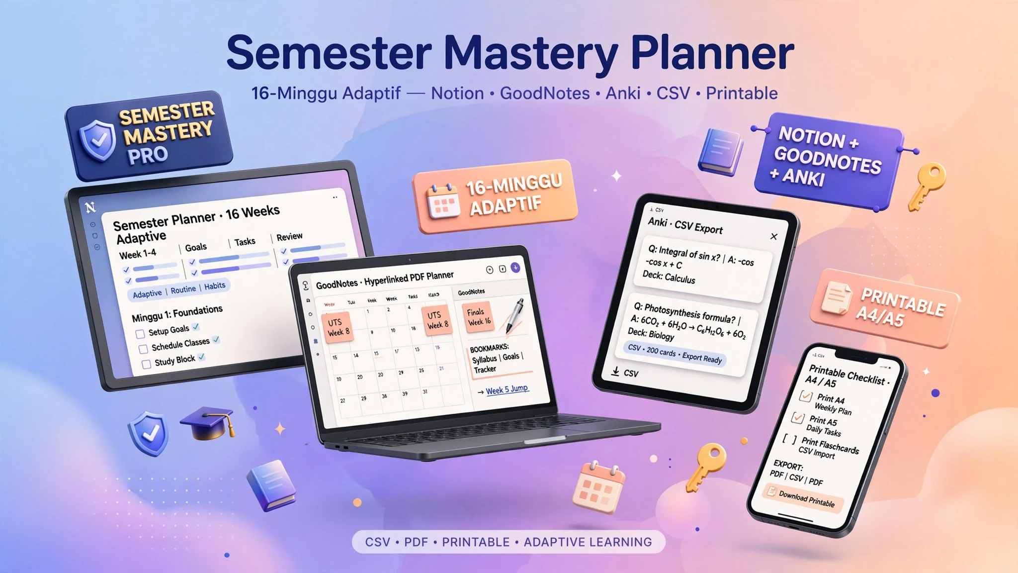 Semester Mastery Planner