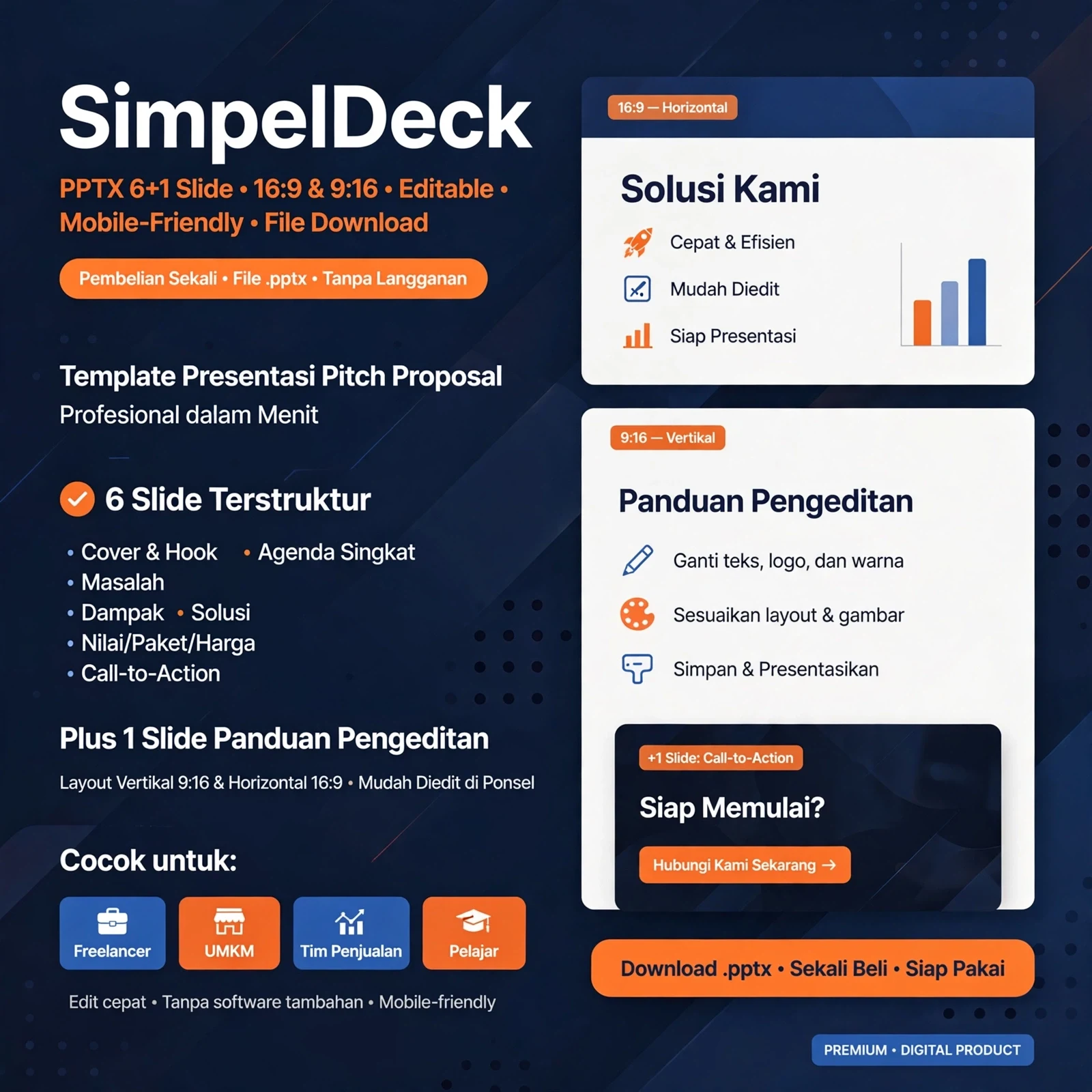 SimpelDeck — 6 Slide PPTX