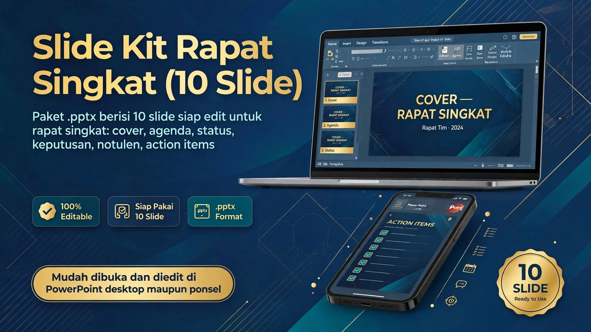 Slide Kit Rapat Singkat (10 Slide)