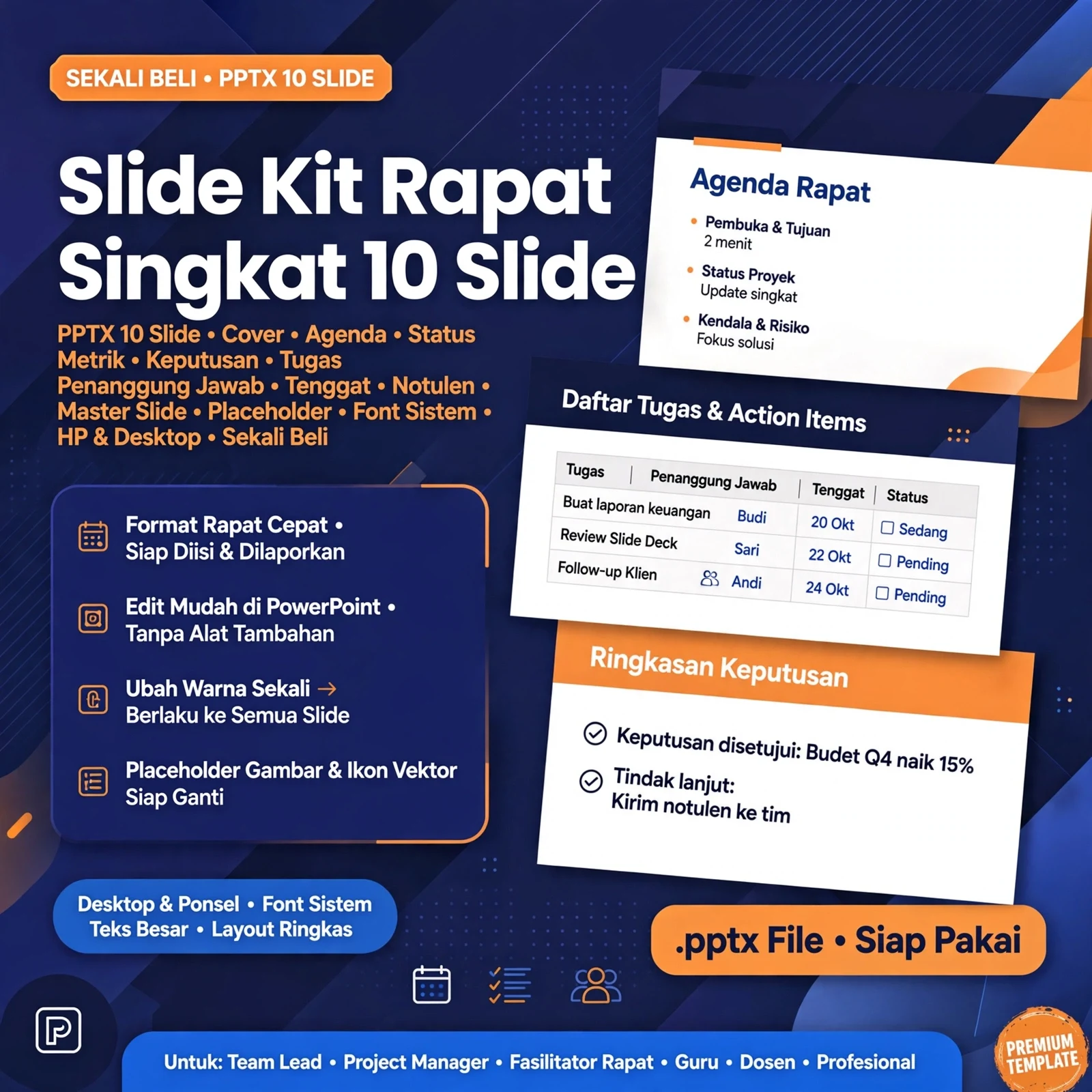 Slide Kit Rapat Singkat (10 Slide)