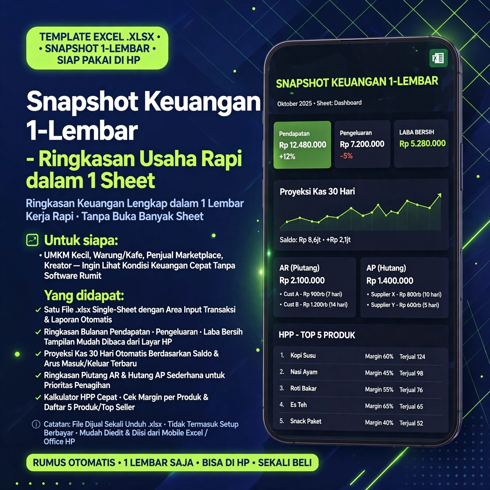 Snapshot Keuangan 1-Lembar (.xlsx)