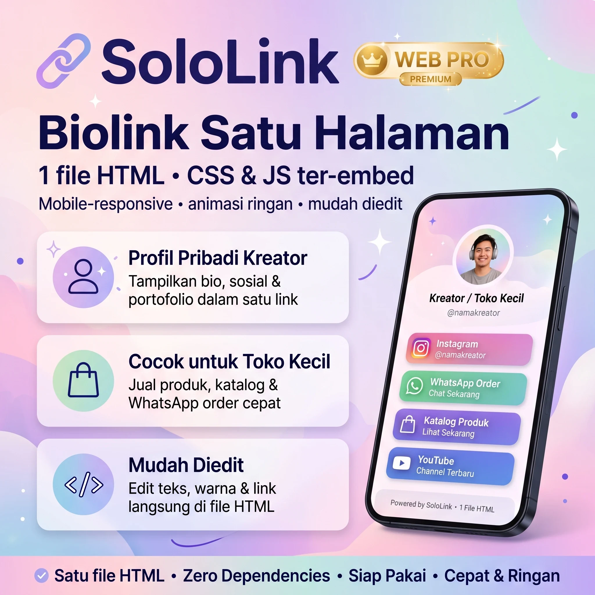 SoloLink — HTML Biolink - foto 1