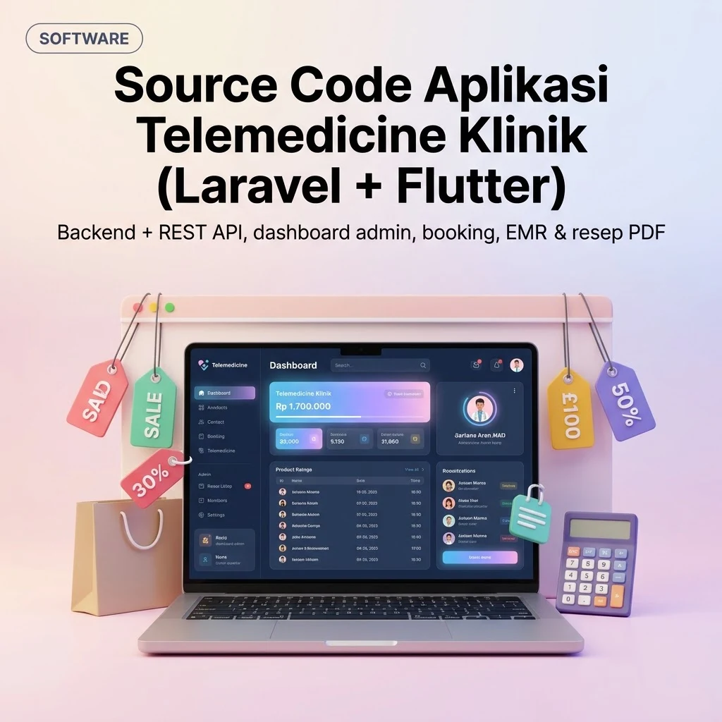 Source Code Aplikasi Telemedicine Klinik (Laravel + Flutter)