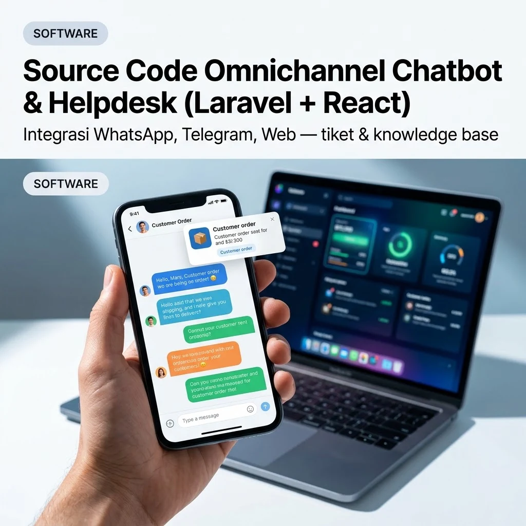 Source Code Omnichannel Chatbot & Helpdesk (Laravel + React)