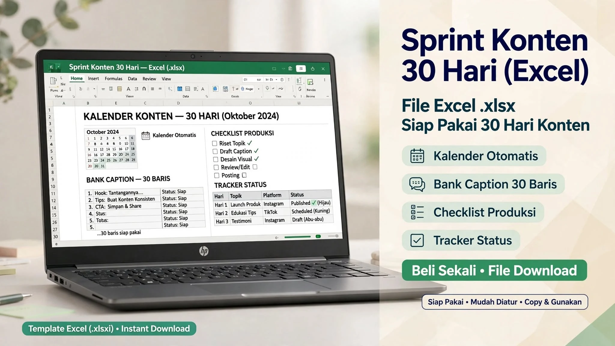Sprint Konten 30 Hari (Excel)