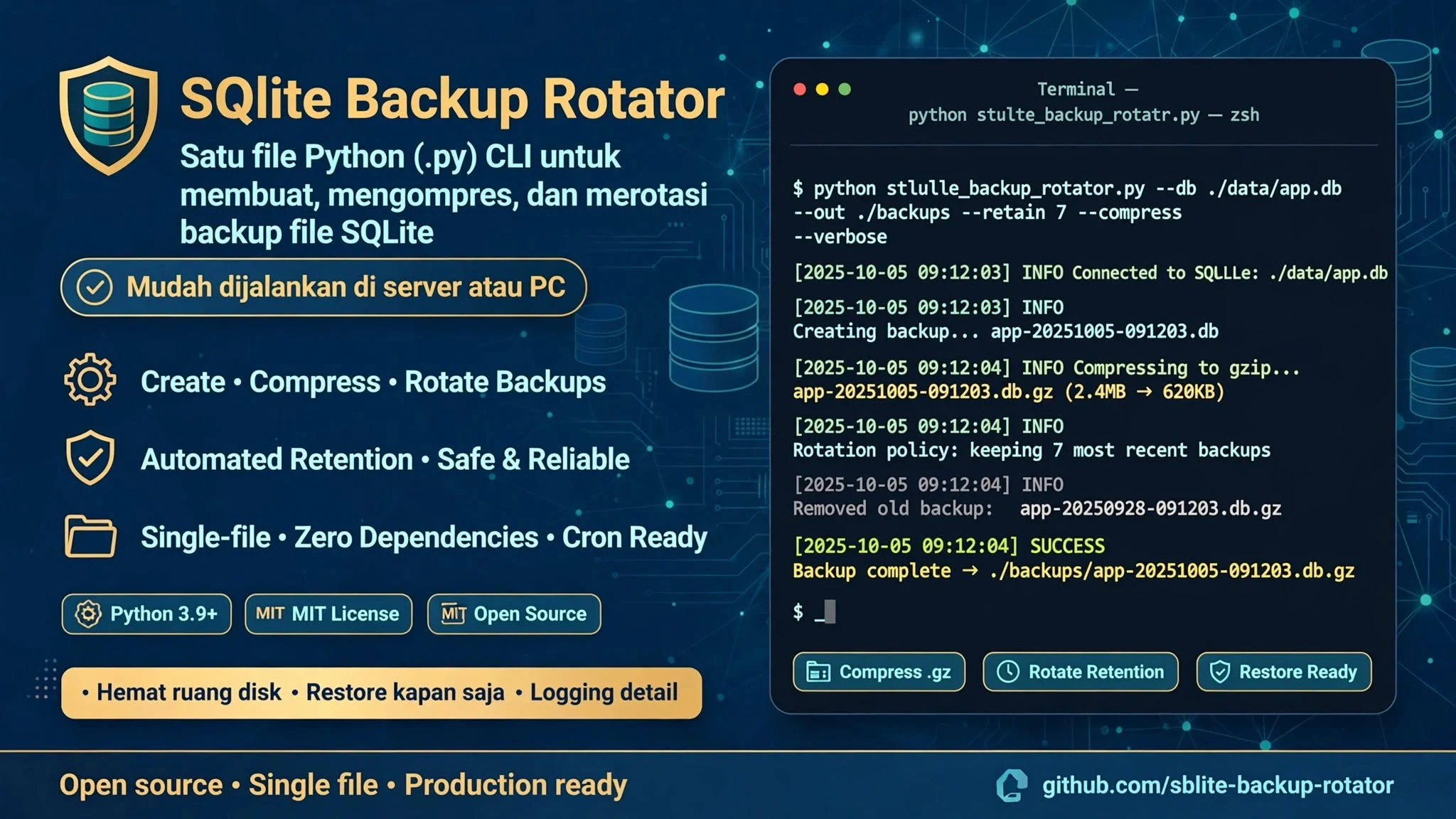 SQLite Backup Rotator