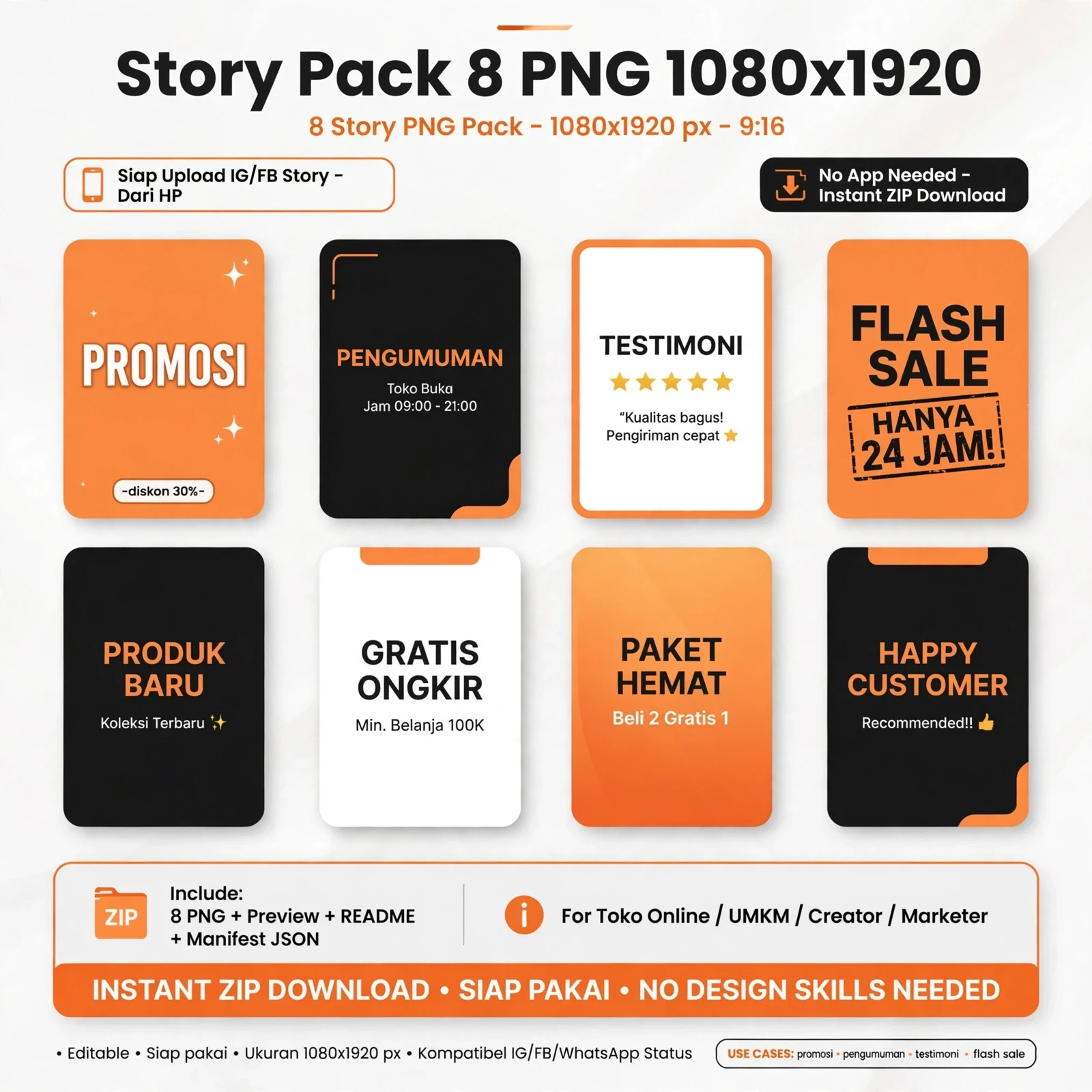 Story Ready Pack 8 PNG 1080×1920