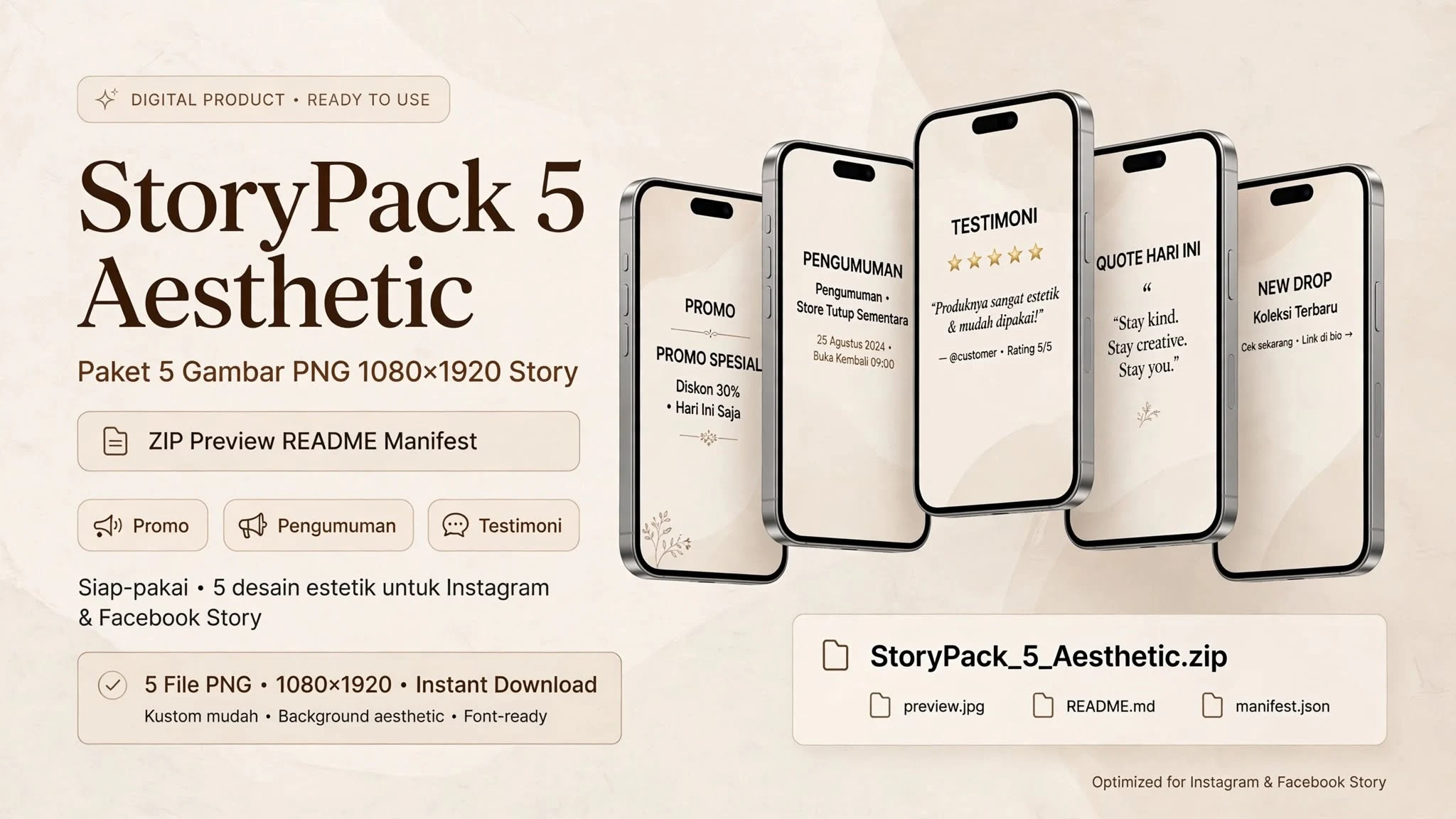 StoryPack 5 Aesthetic