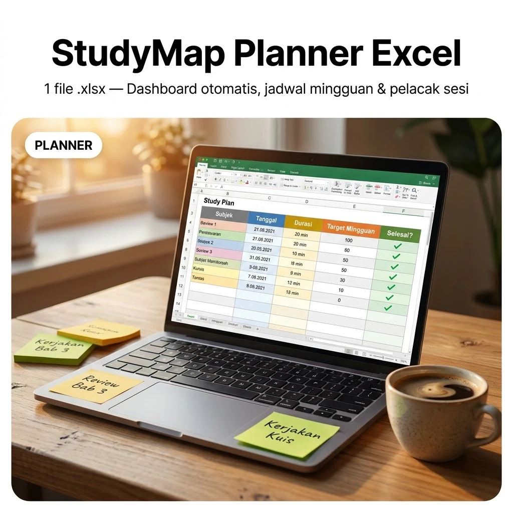 StudyMap Planner Excel
