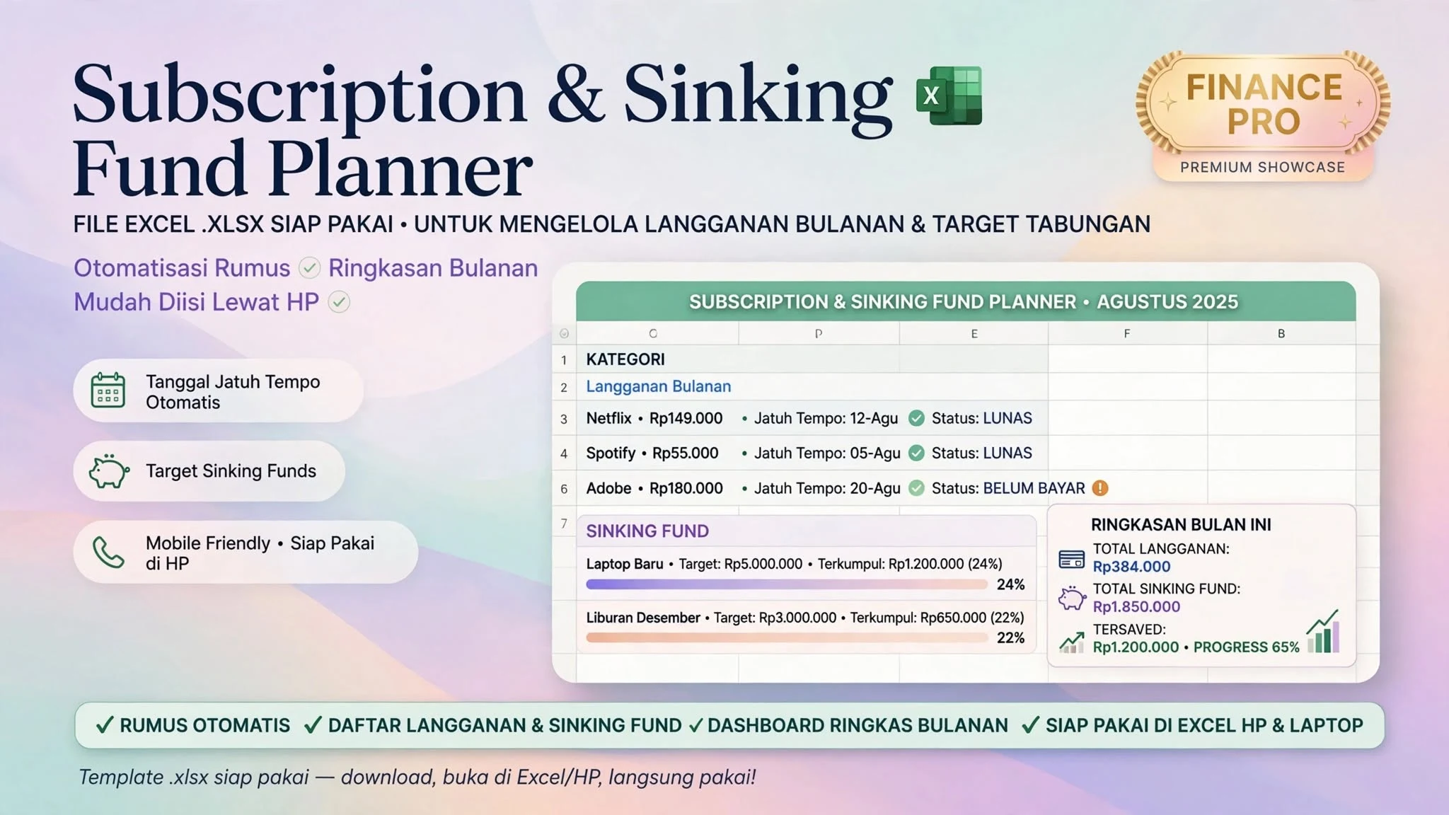 Subscription & Sinking Fund Planner