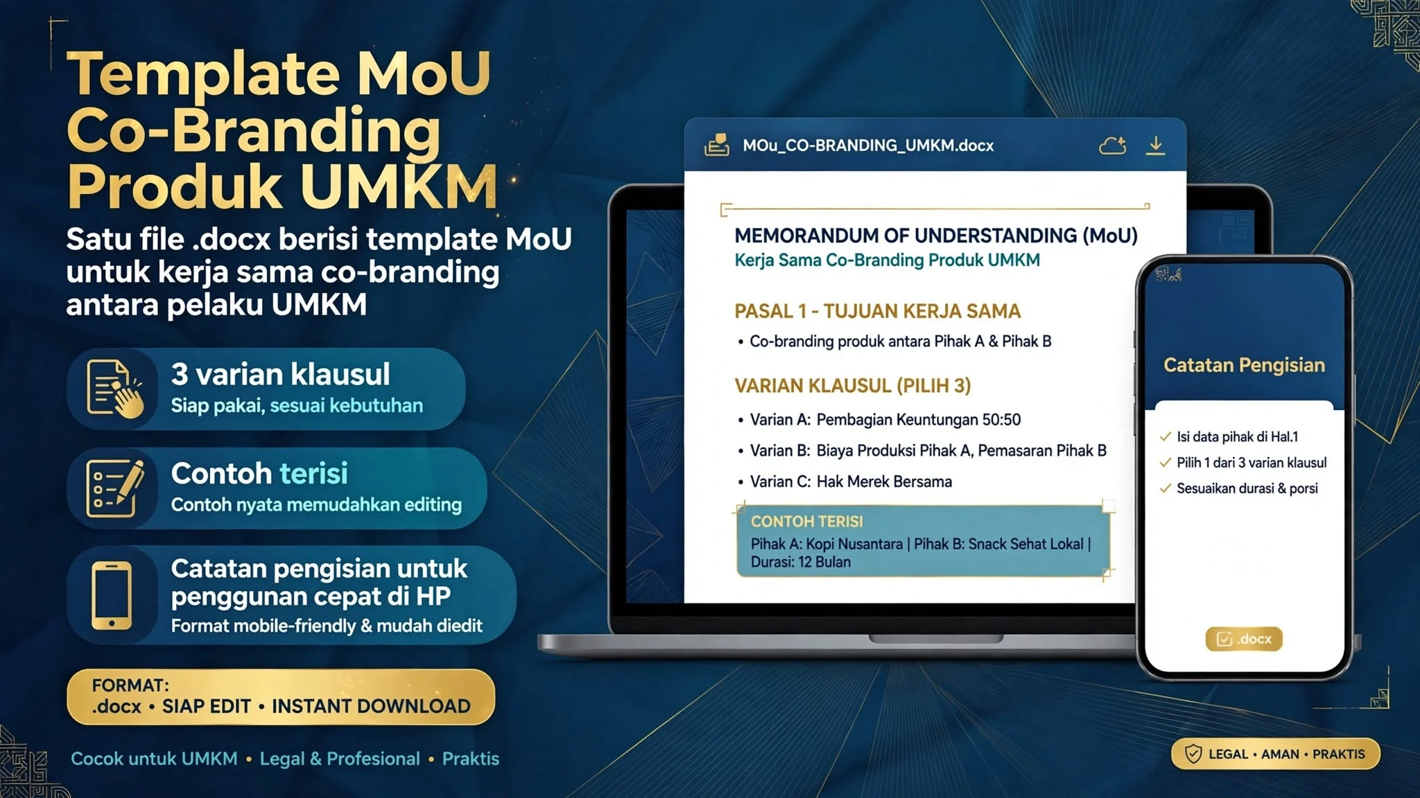 Template MoU Co-Branding Produk UMKM
