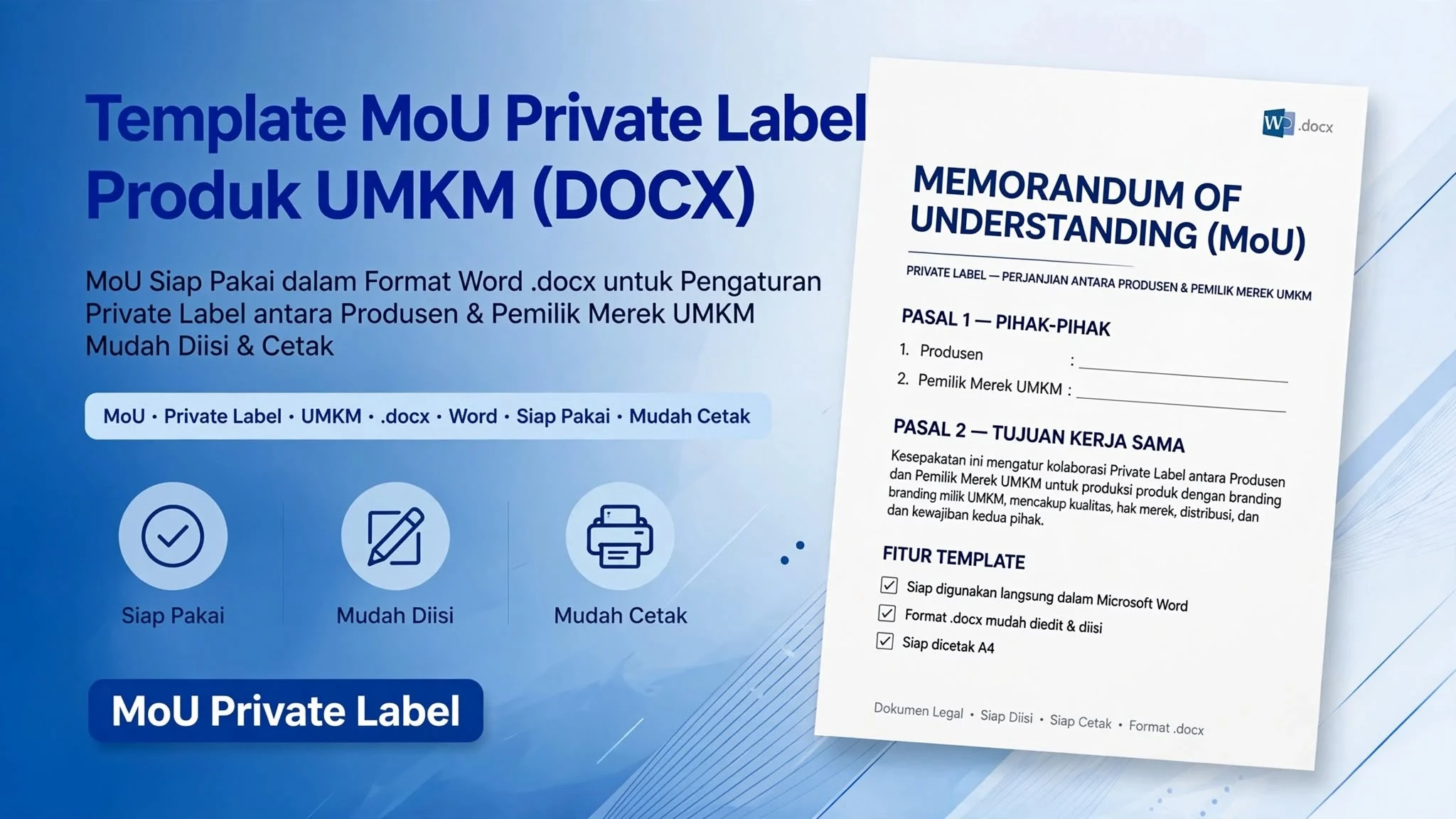 Template MoU Private Label Produk UMKM (DOCX)