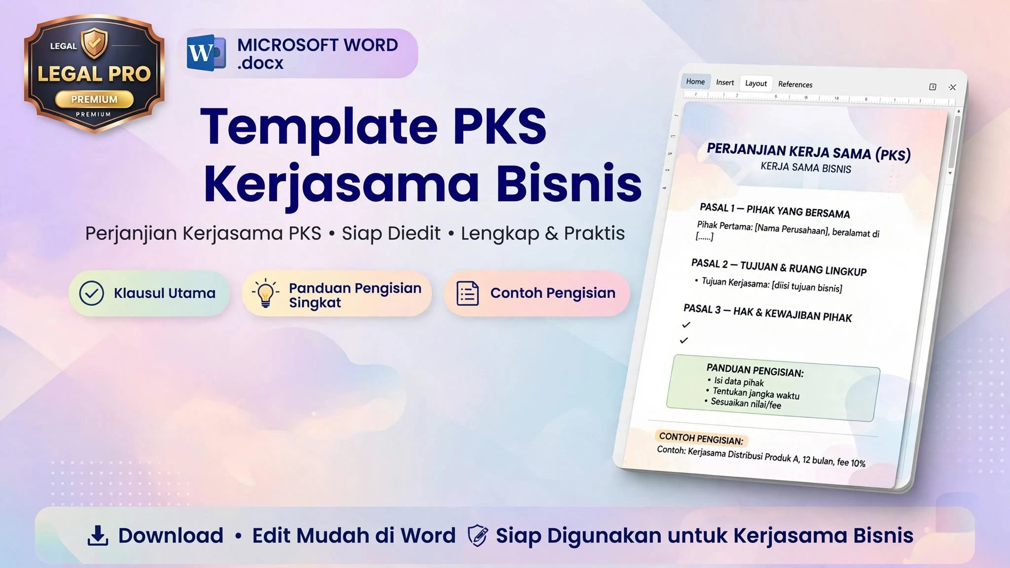 Template PKS Kerjasama Bisnis