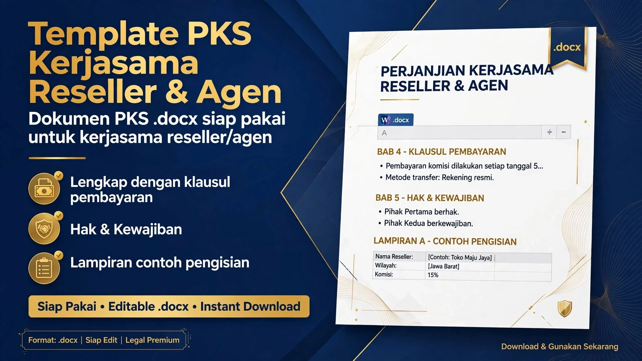 Template PKS Kerjasama Reseller & Agen
